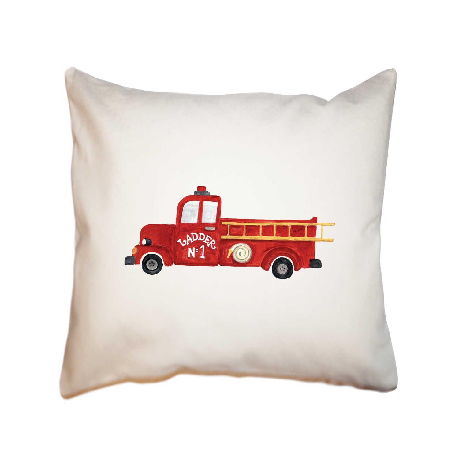 fire truck square pillow