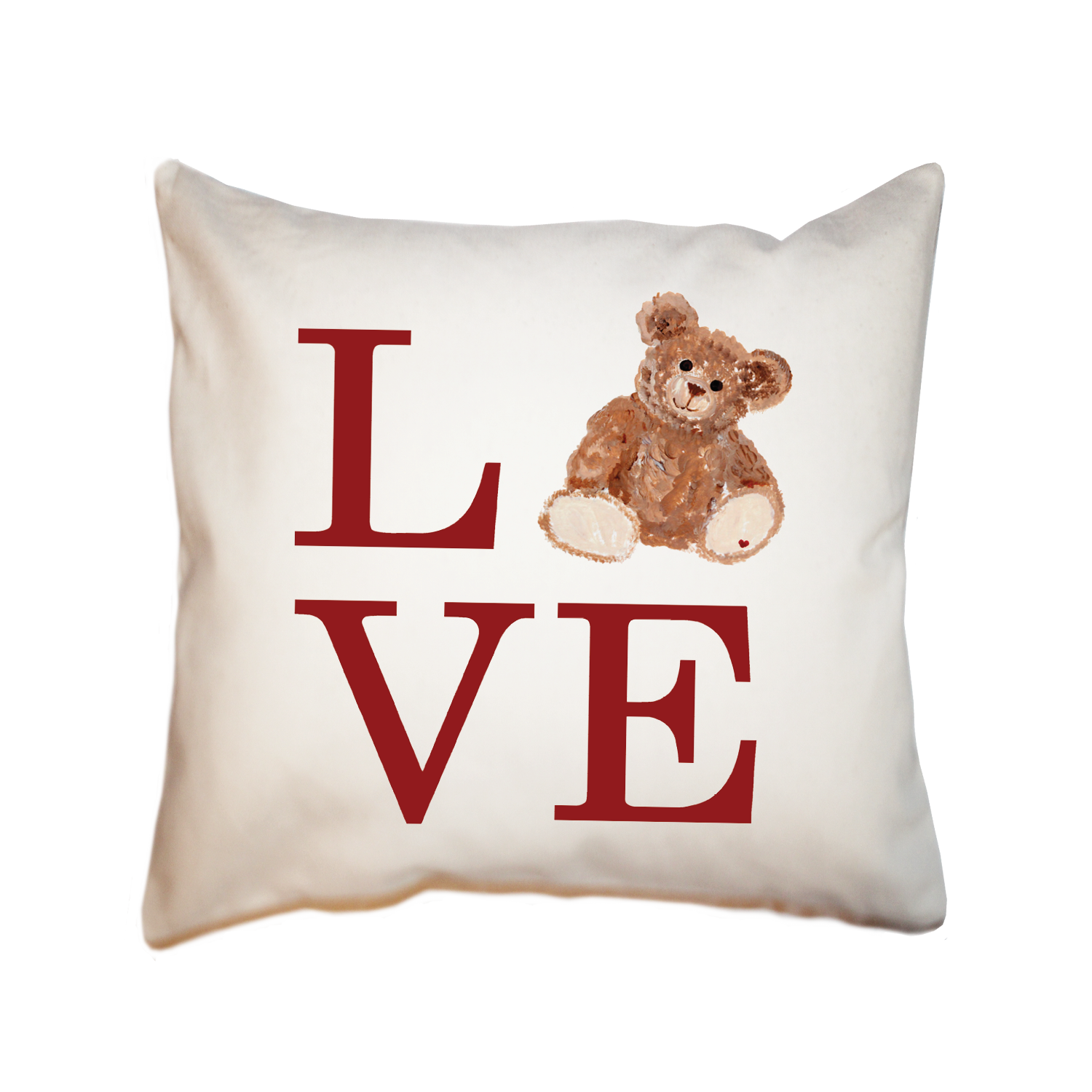 love teddy square pillow