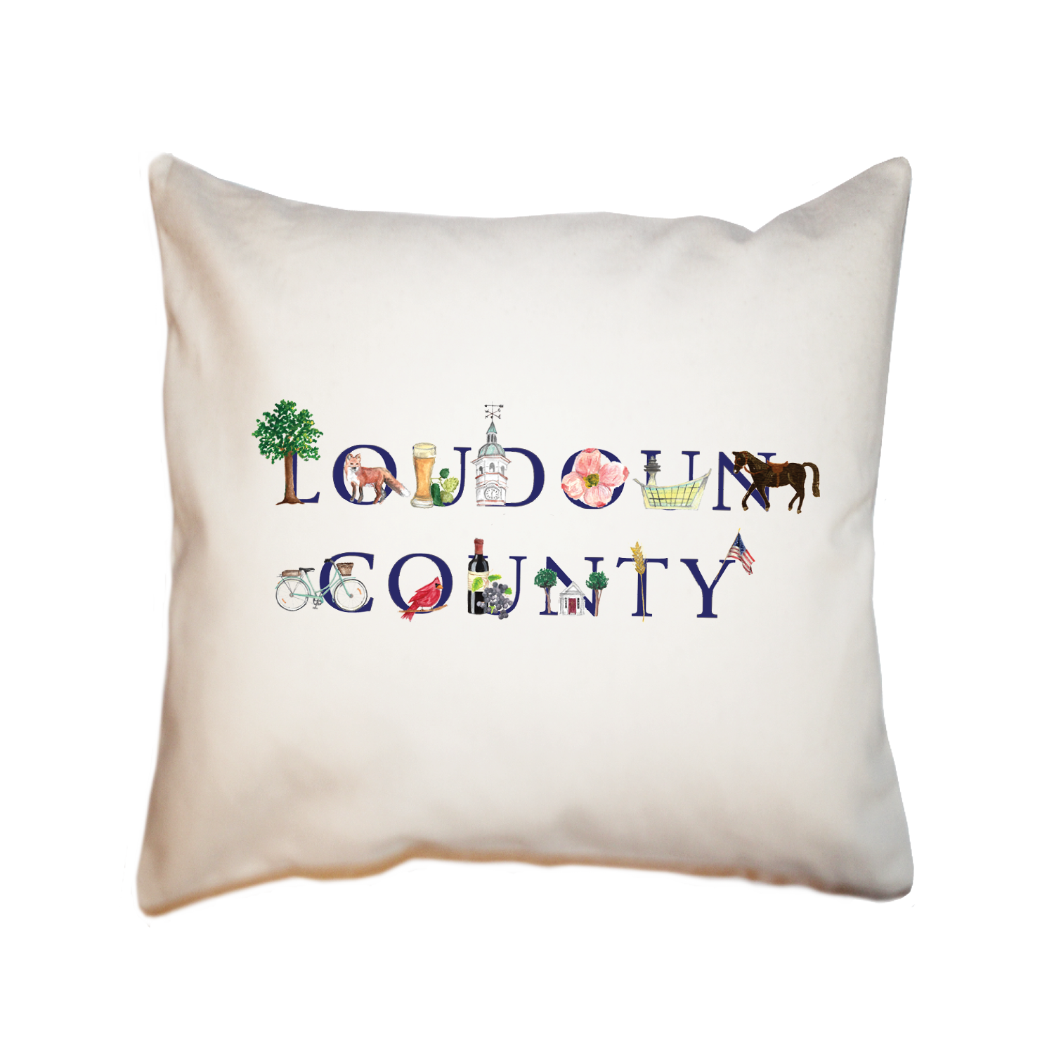 loudoun county square pillow