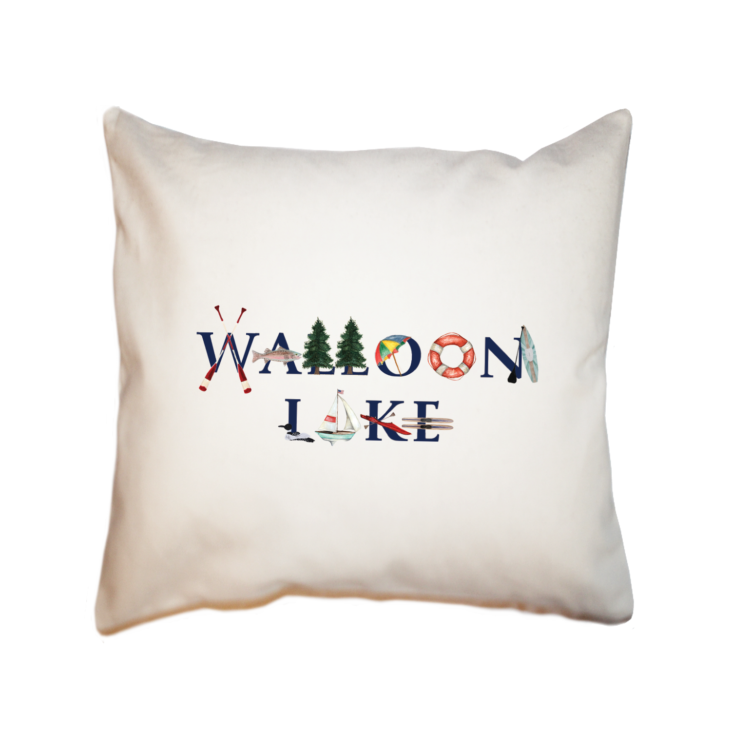 walloon lake square pillow