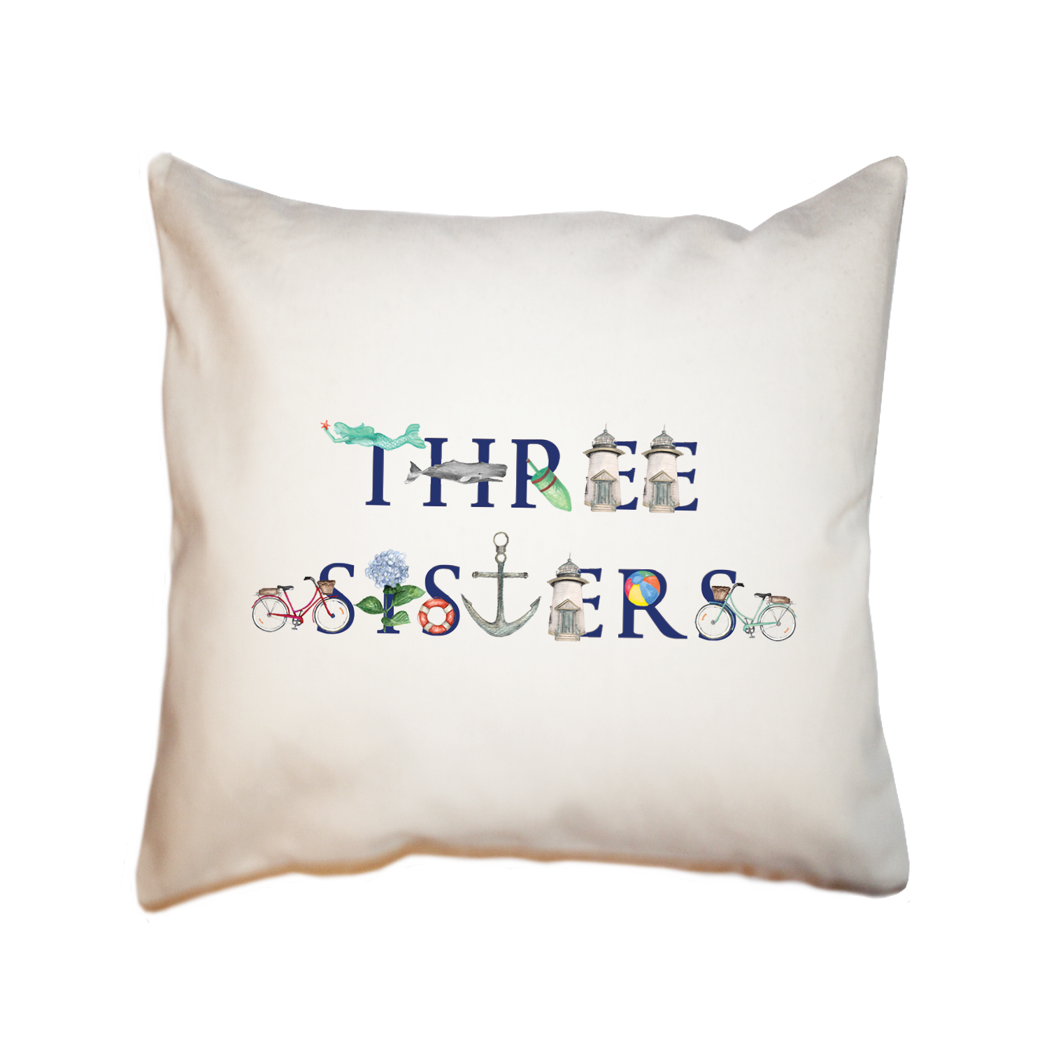 three sisters square pillow