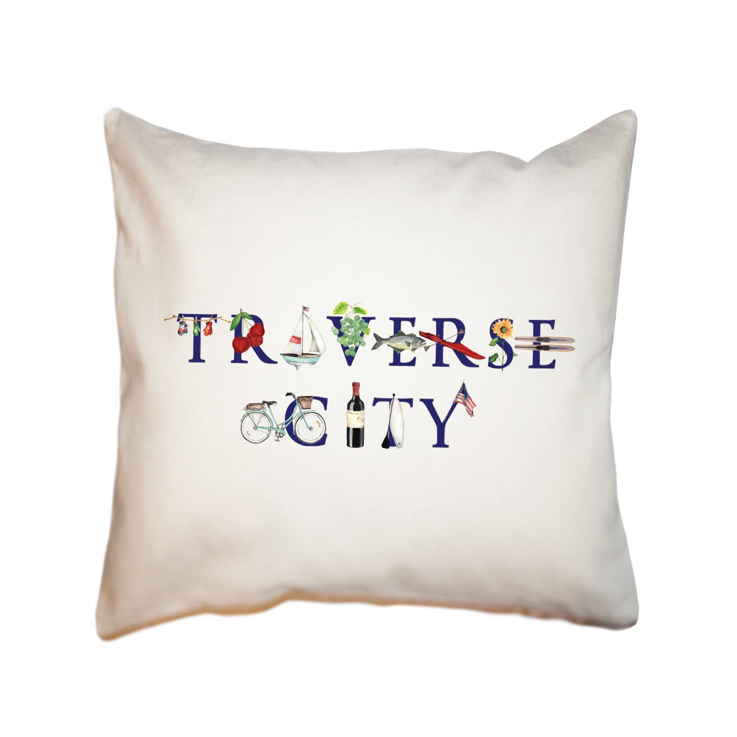 traverse city square pillow