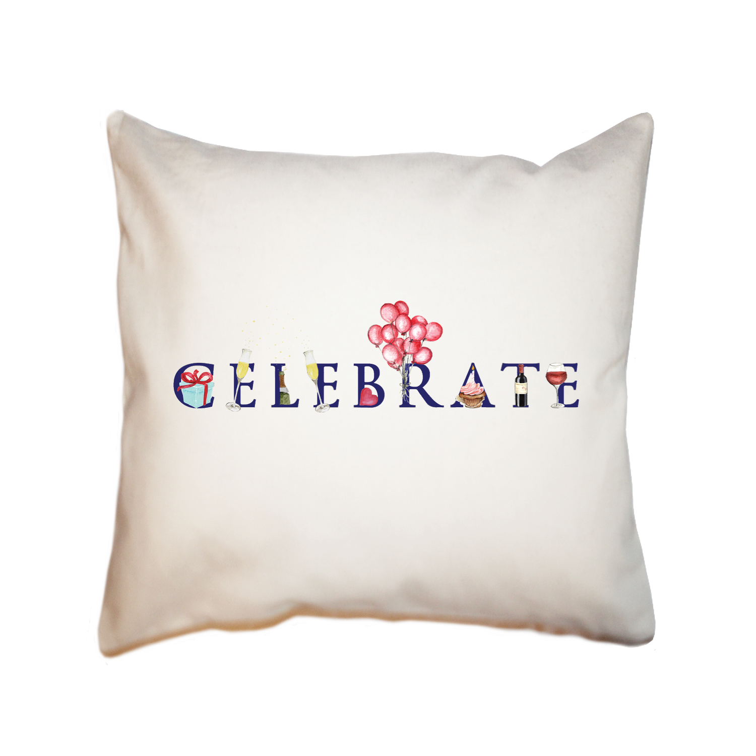 celebrate square pillow