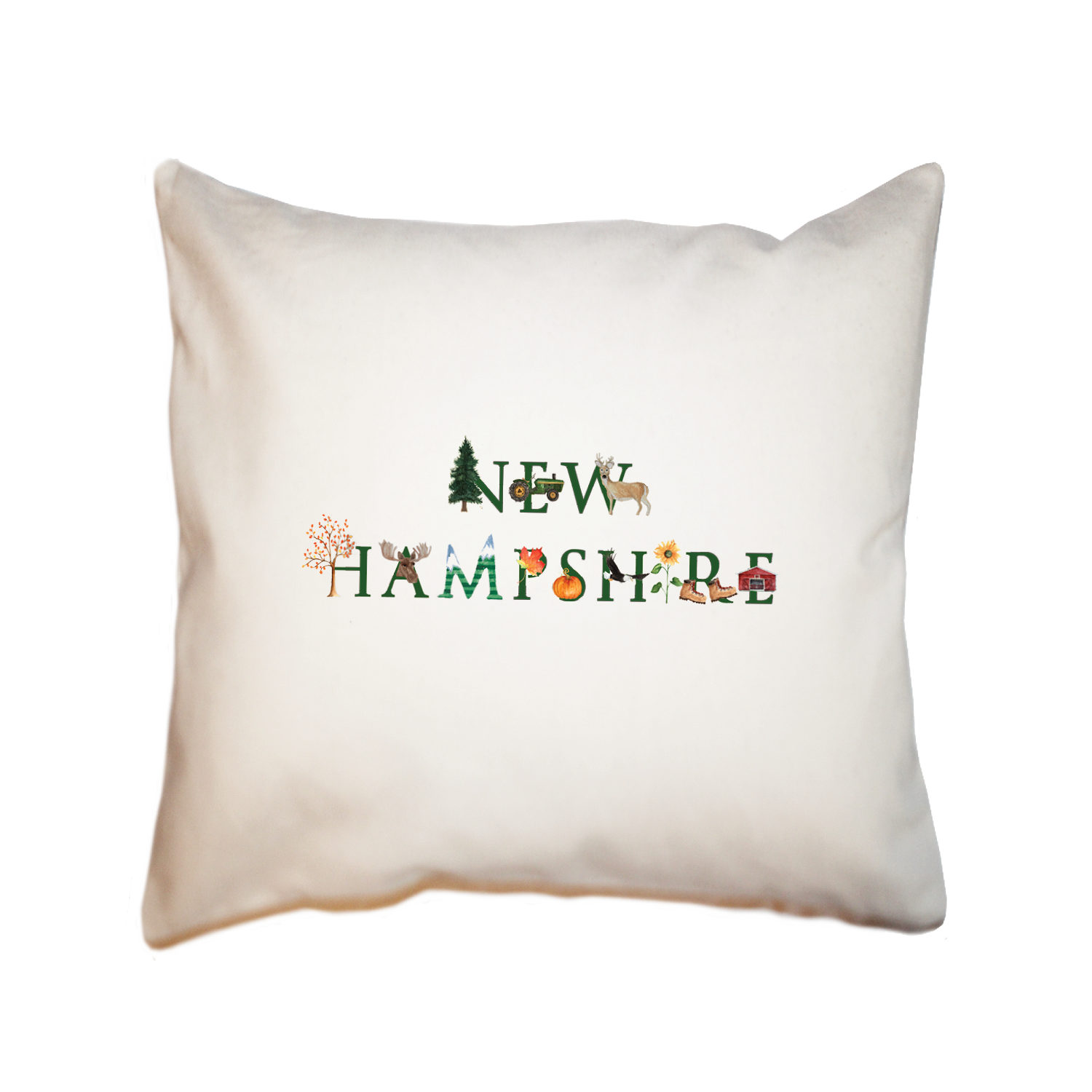 new hampshire fall square pillow