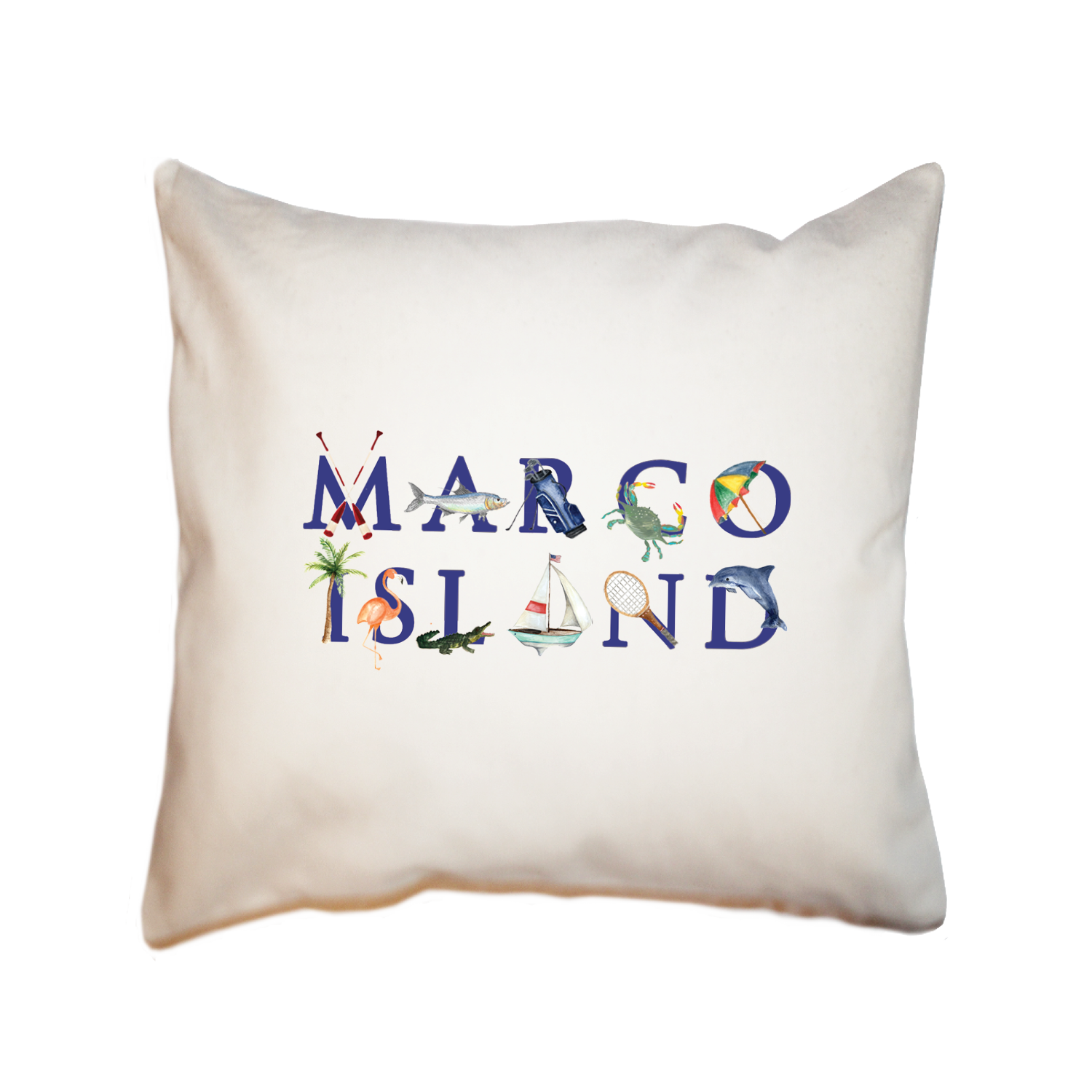 marco island square pillow