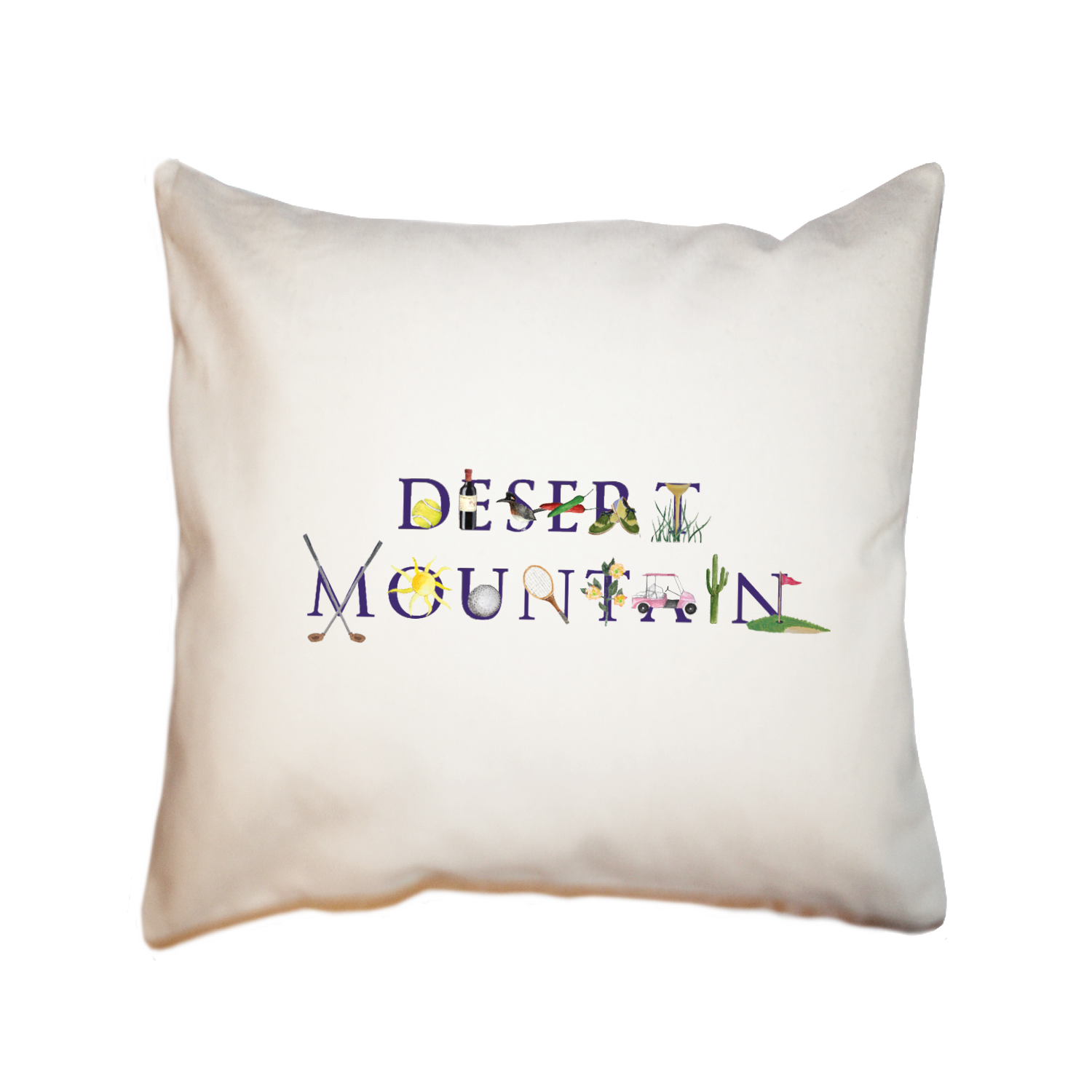 desert mountain square pillow