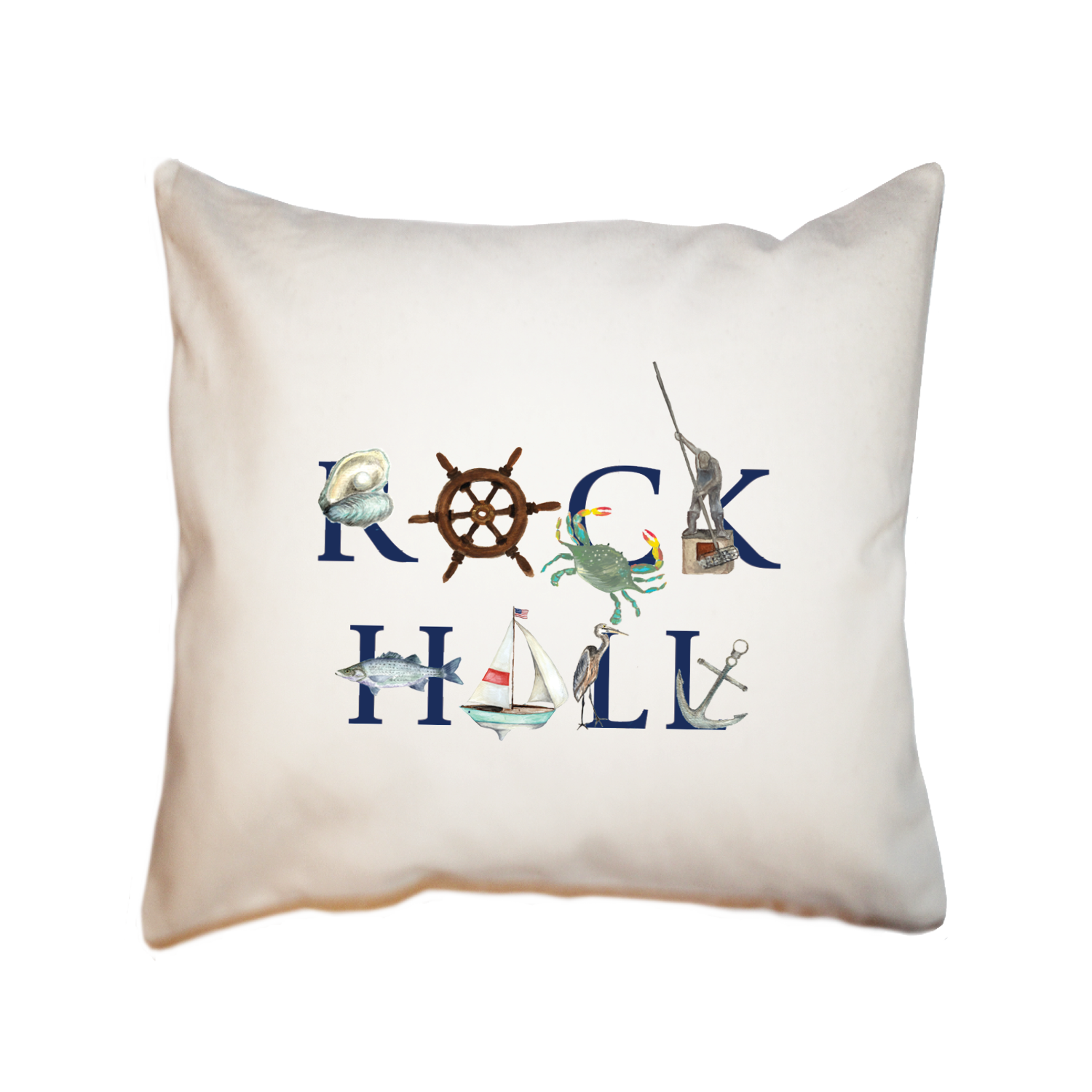 rock hall square pillow