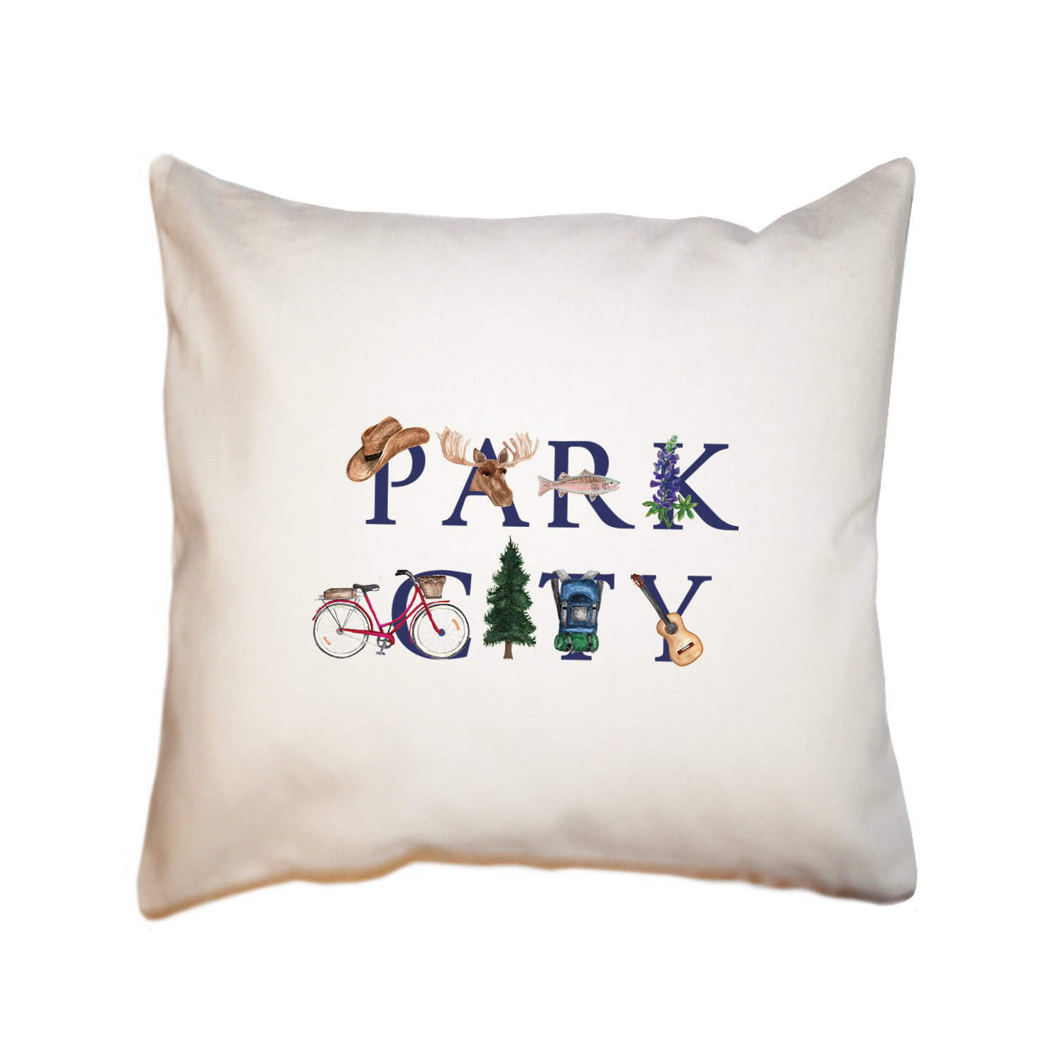 park city summer square pillow