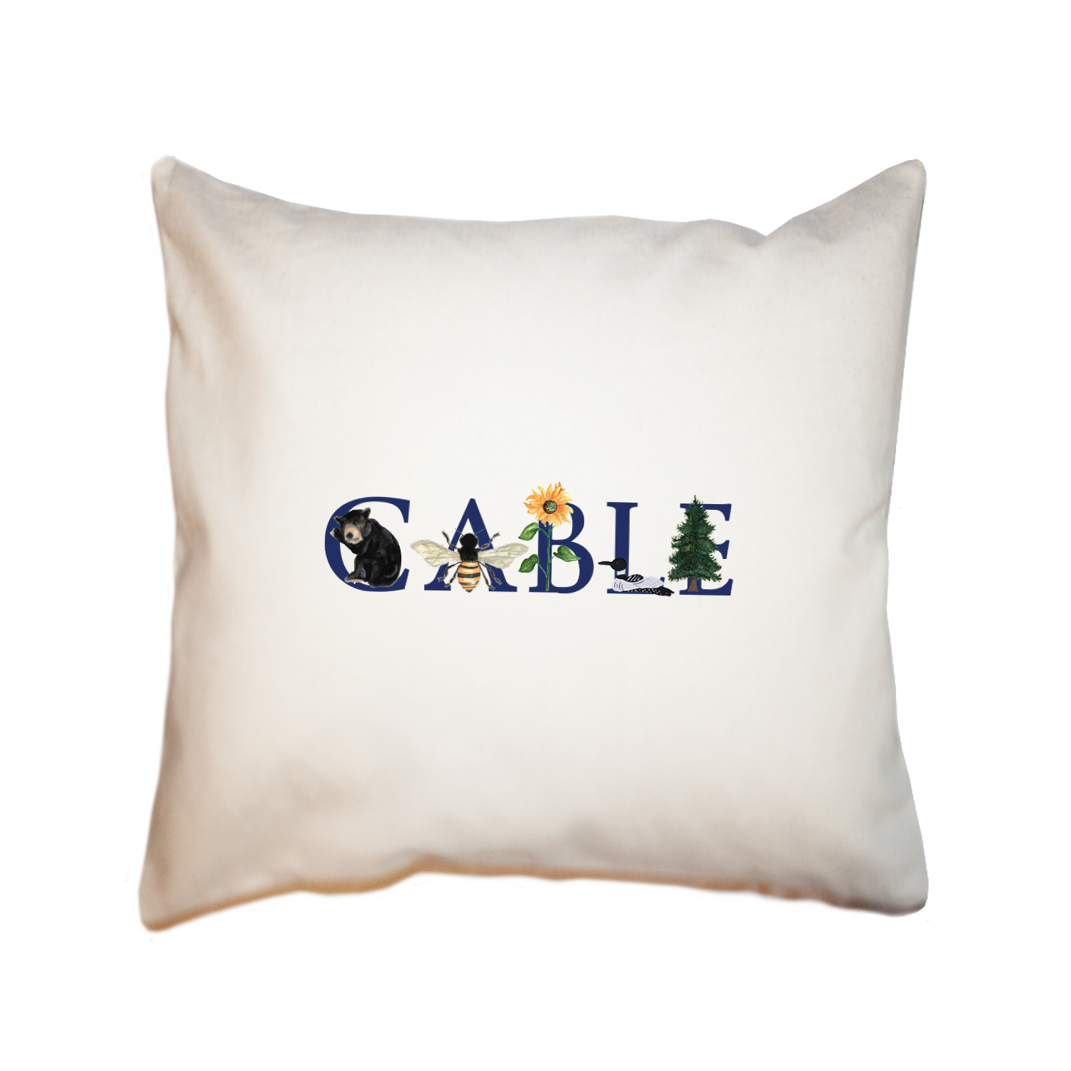 cable, wi square pillow