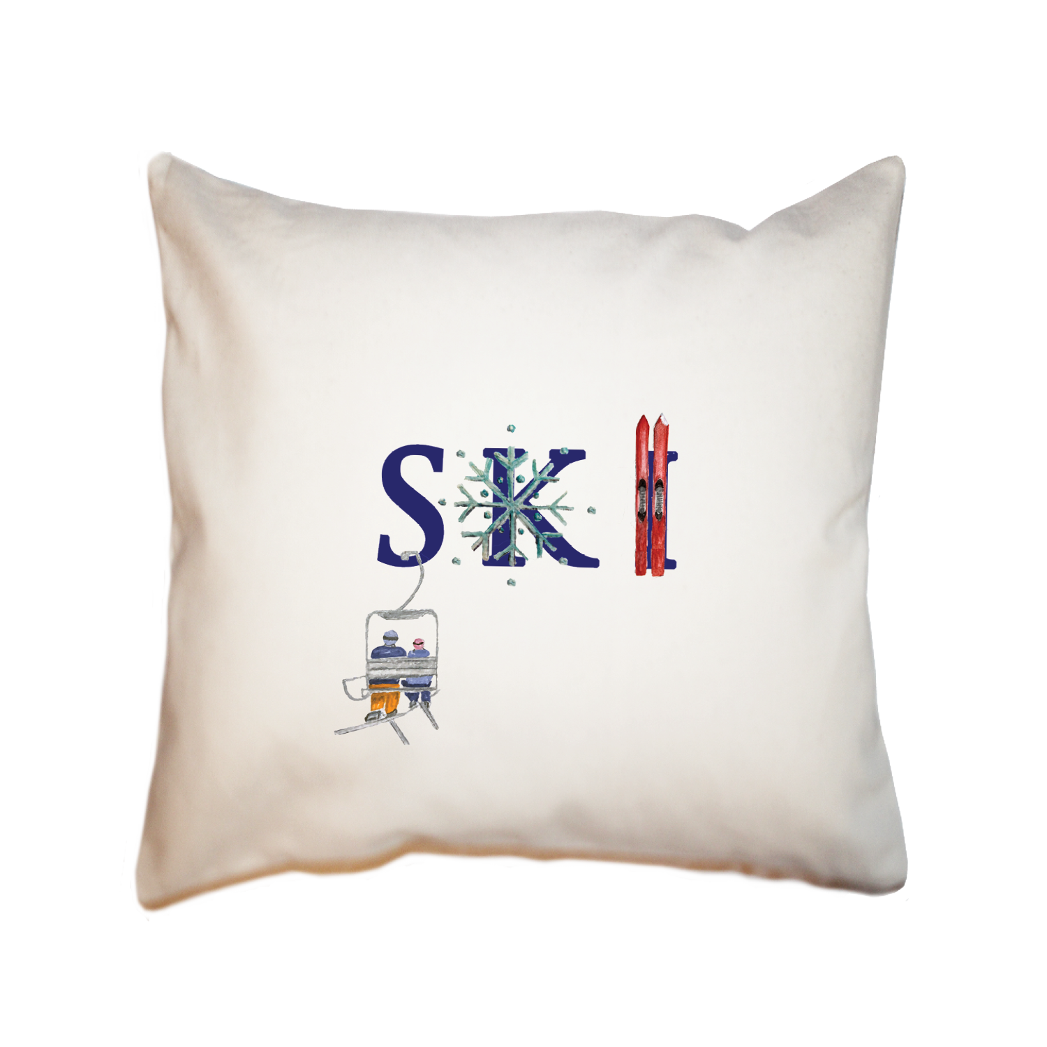 ski square pillow