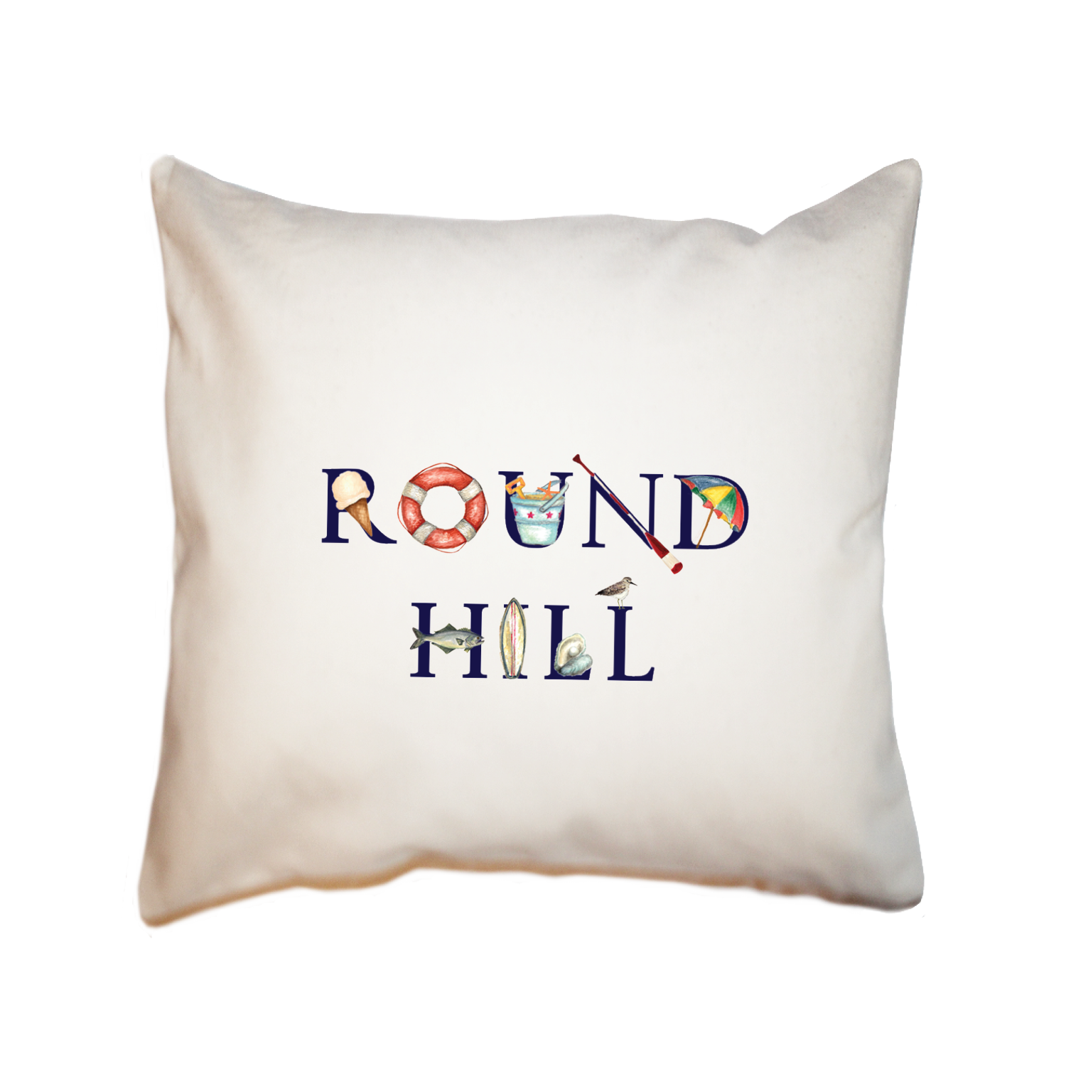 round hill beach square pillow