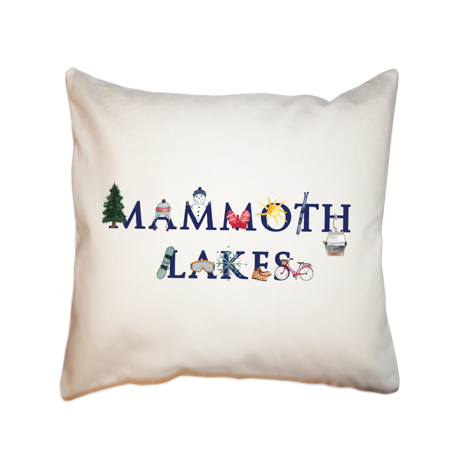 mammoth lakes square pillow