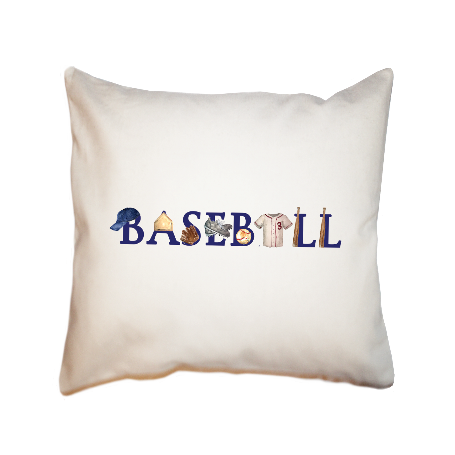 baseball square pillow