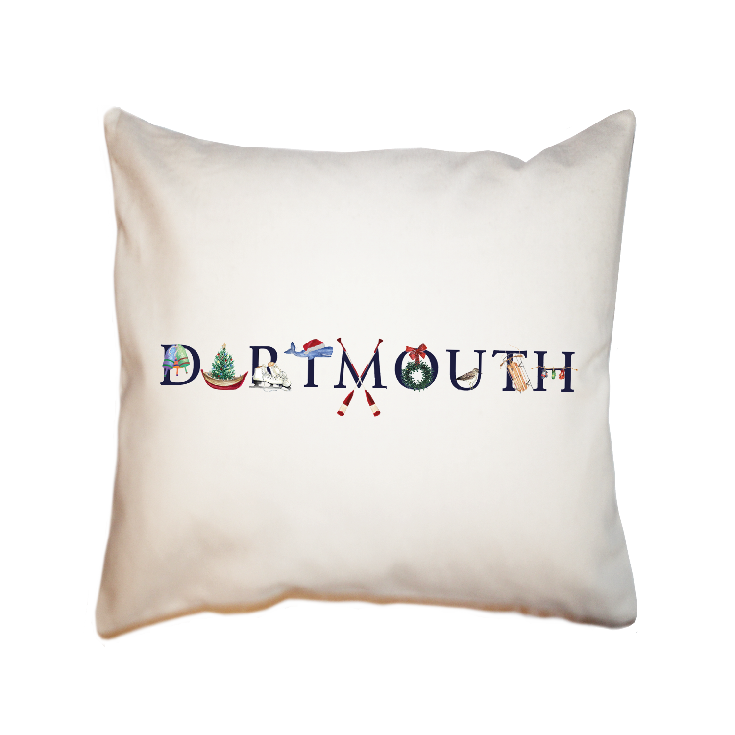 dartmouth winter square pillow