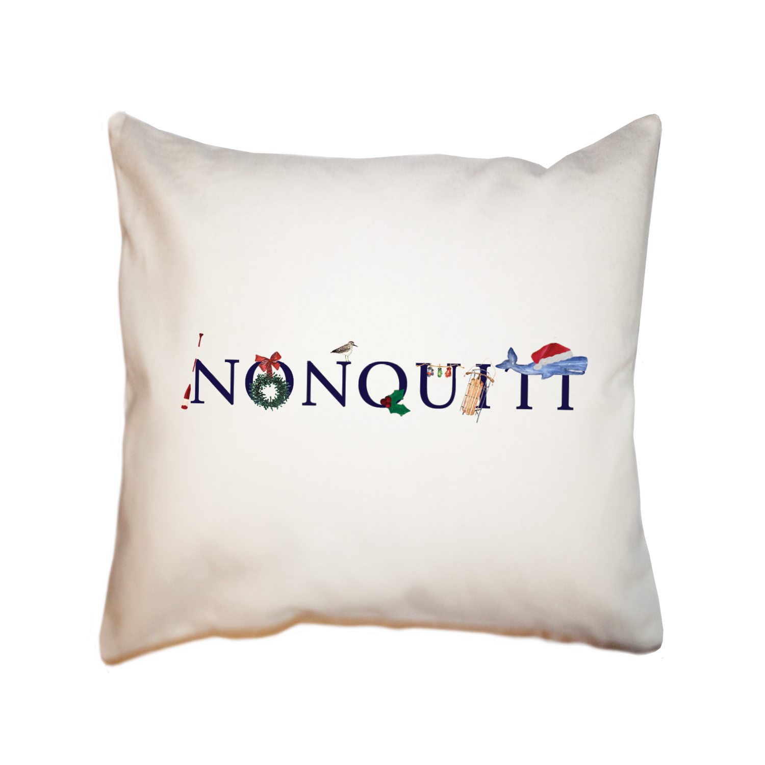 nonquitt holiday square pillow