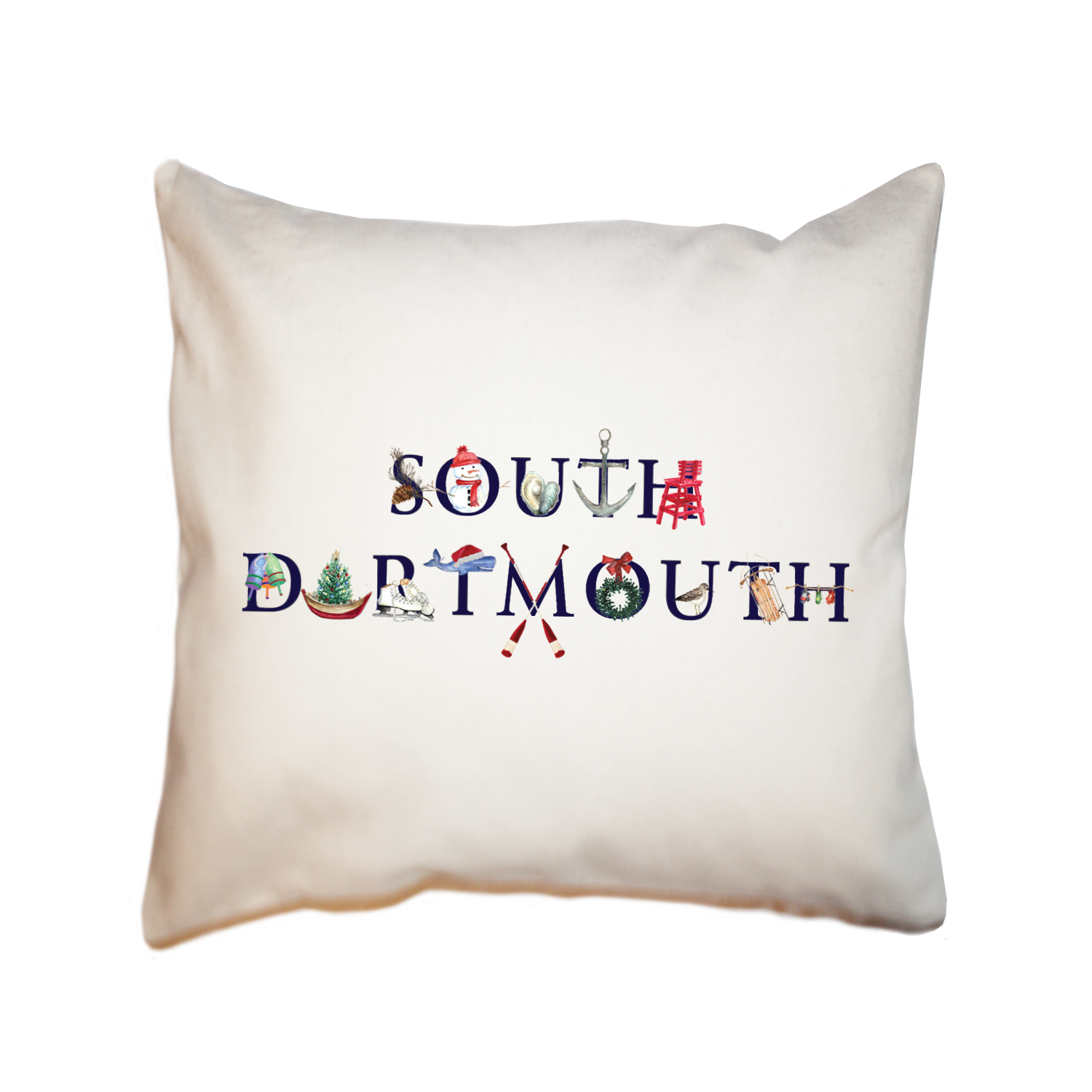 south dartmouth winter square pillow