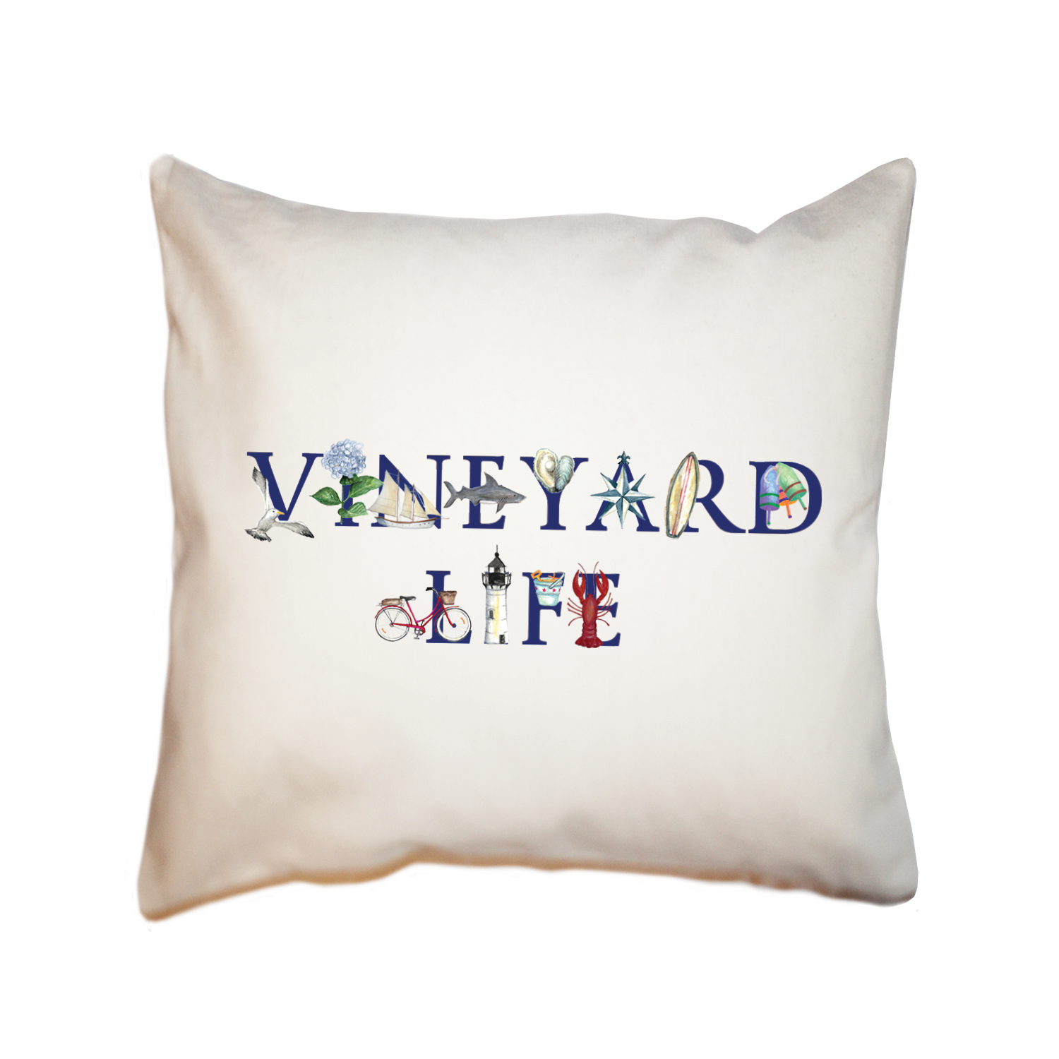 vineyard life square pillow