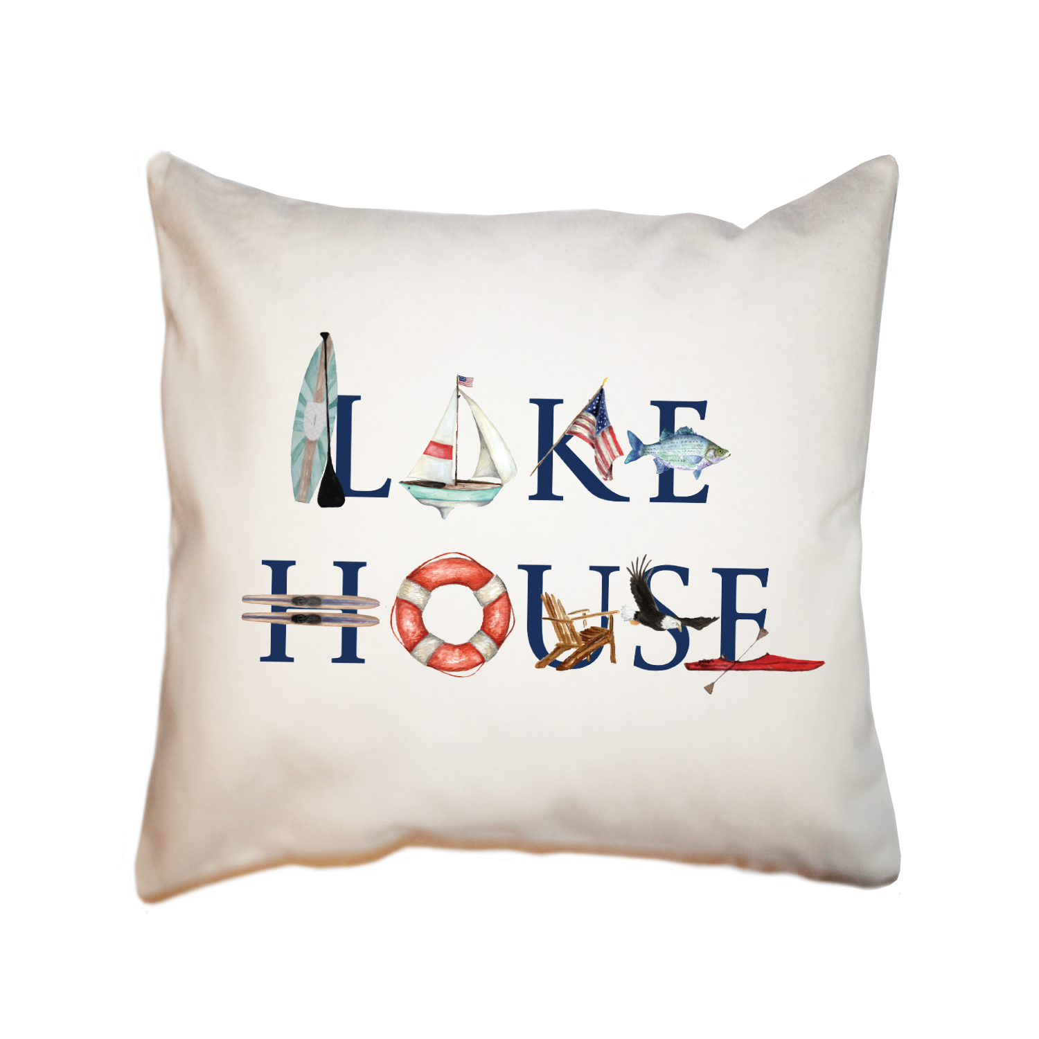 lake house square pillow