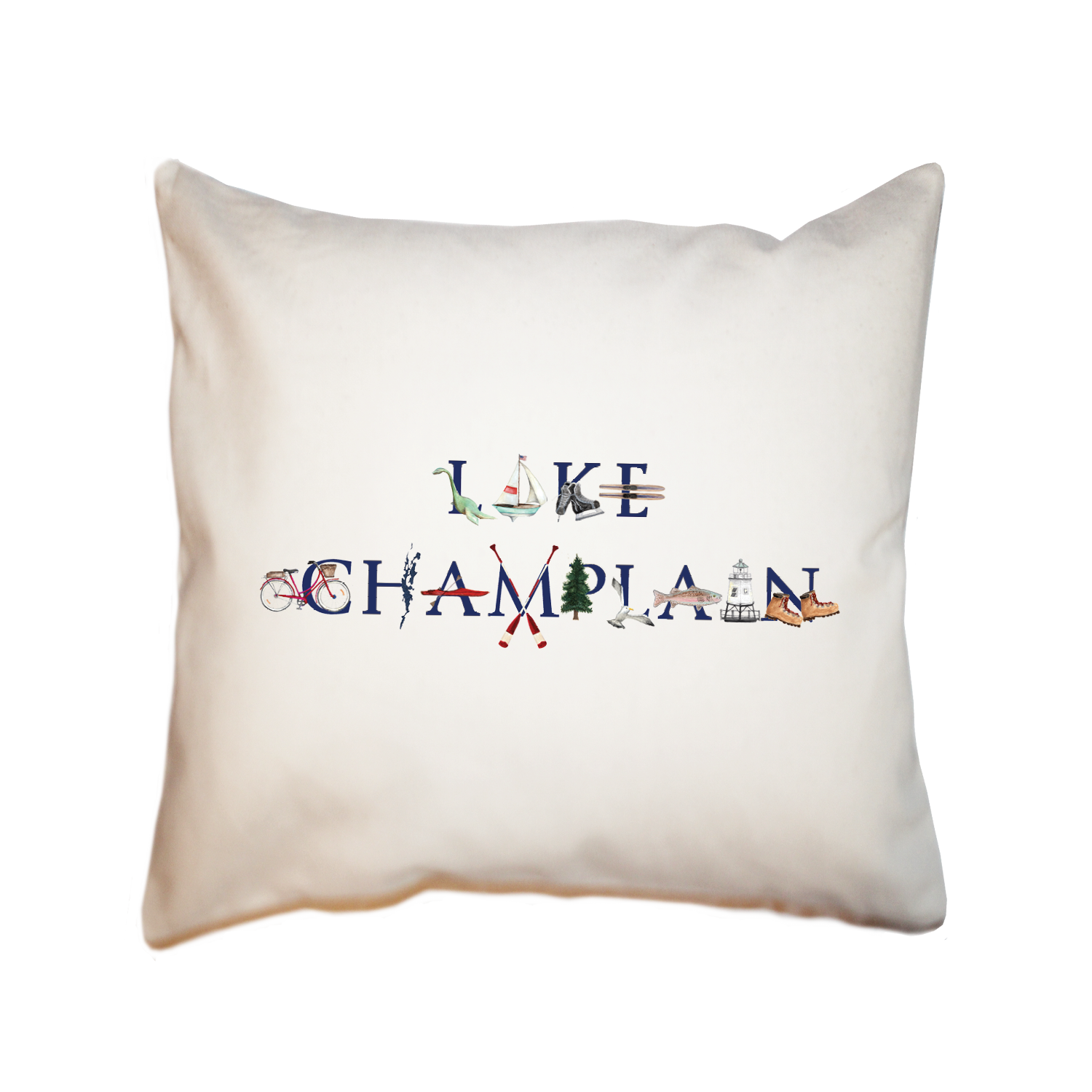 lake champlain square pillow