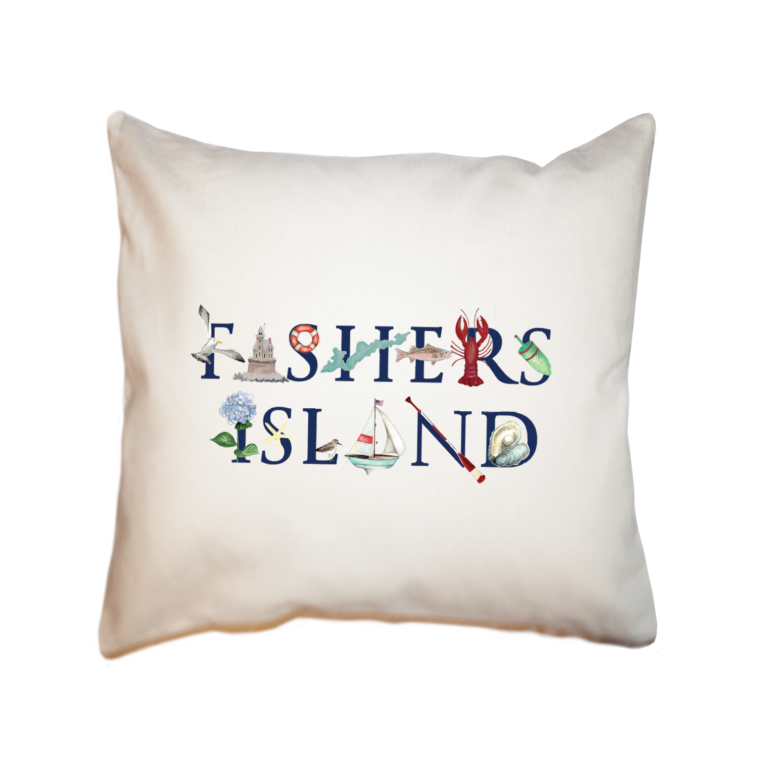 fishers island square pillow