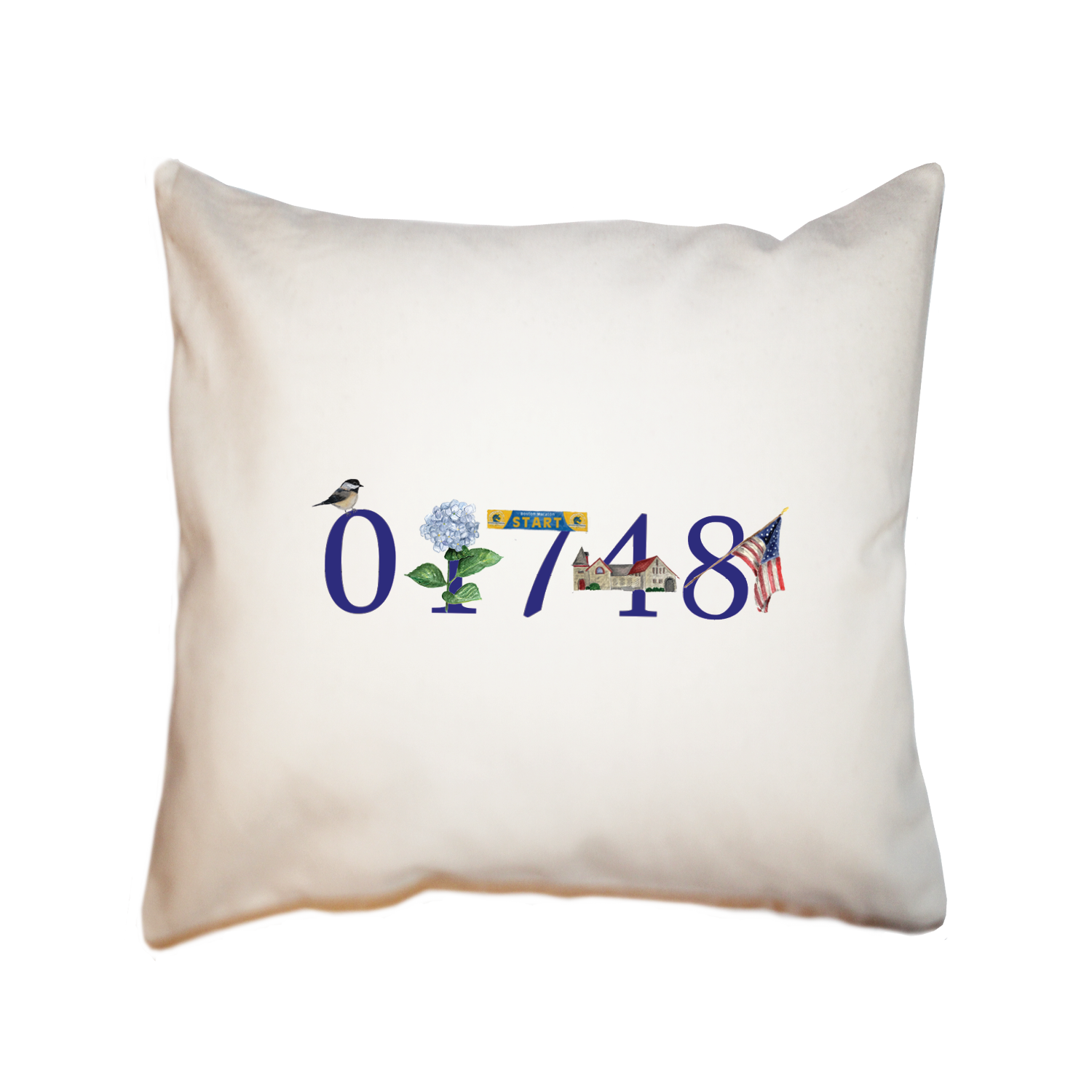 hopkinton zip code 01748 square pillow