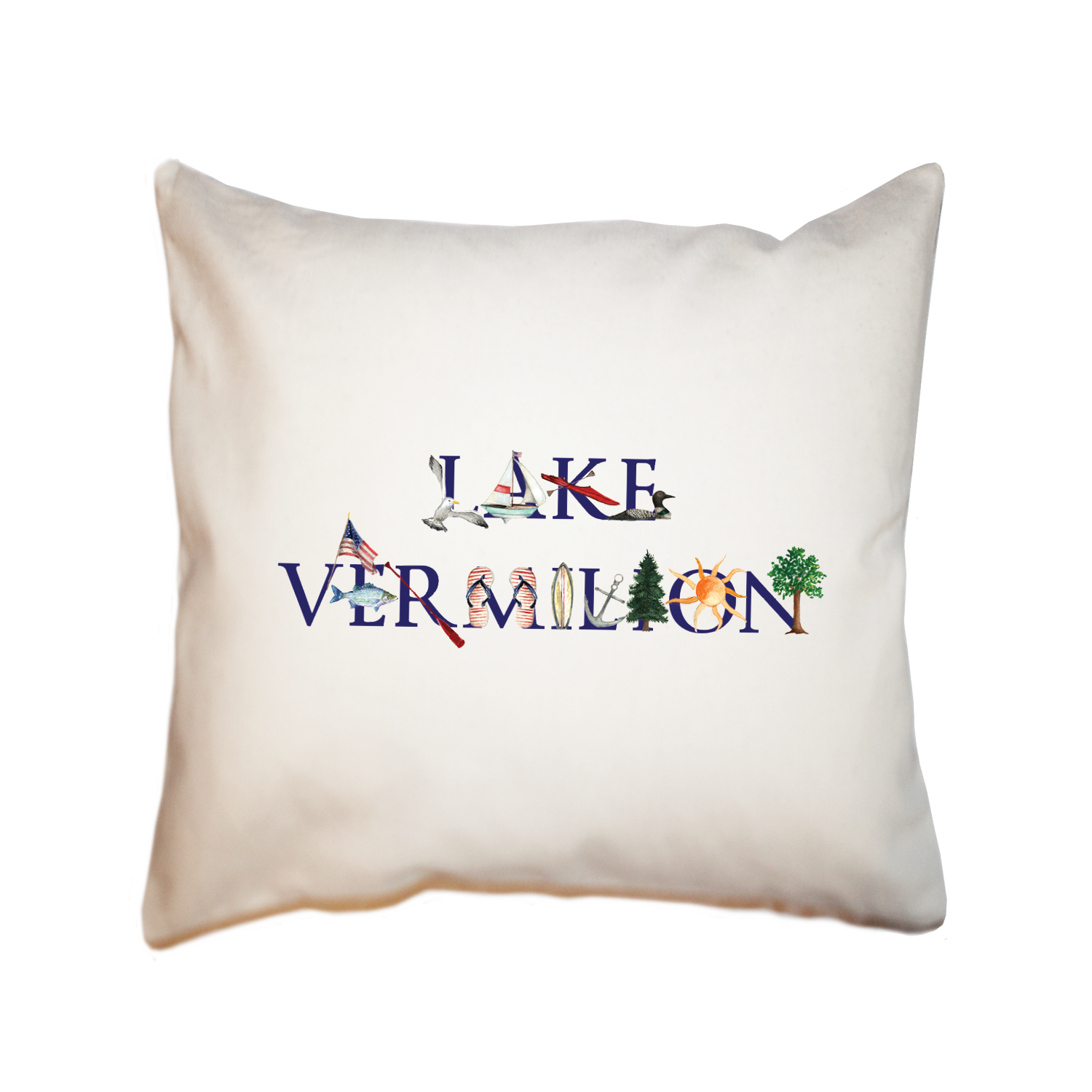 lake vermillion square pillow