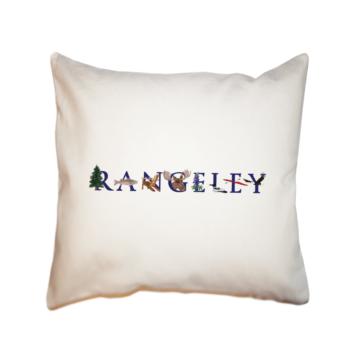 rangeley summer square pillow