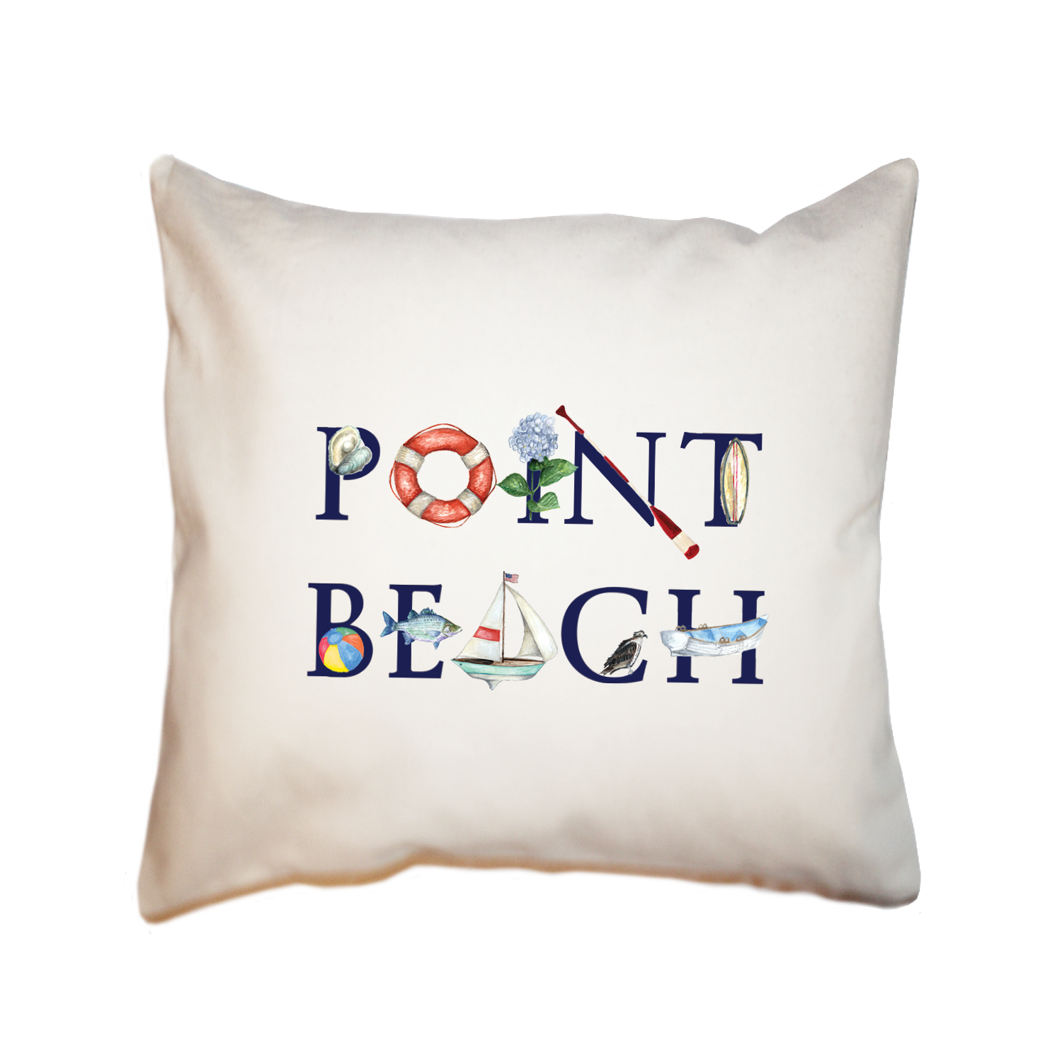 point beach square pillow