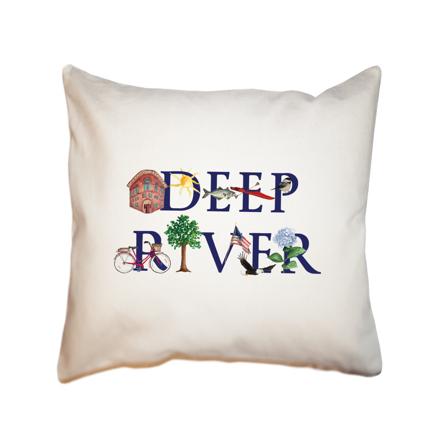 deep river square pillow