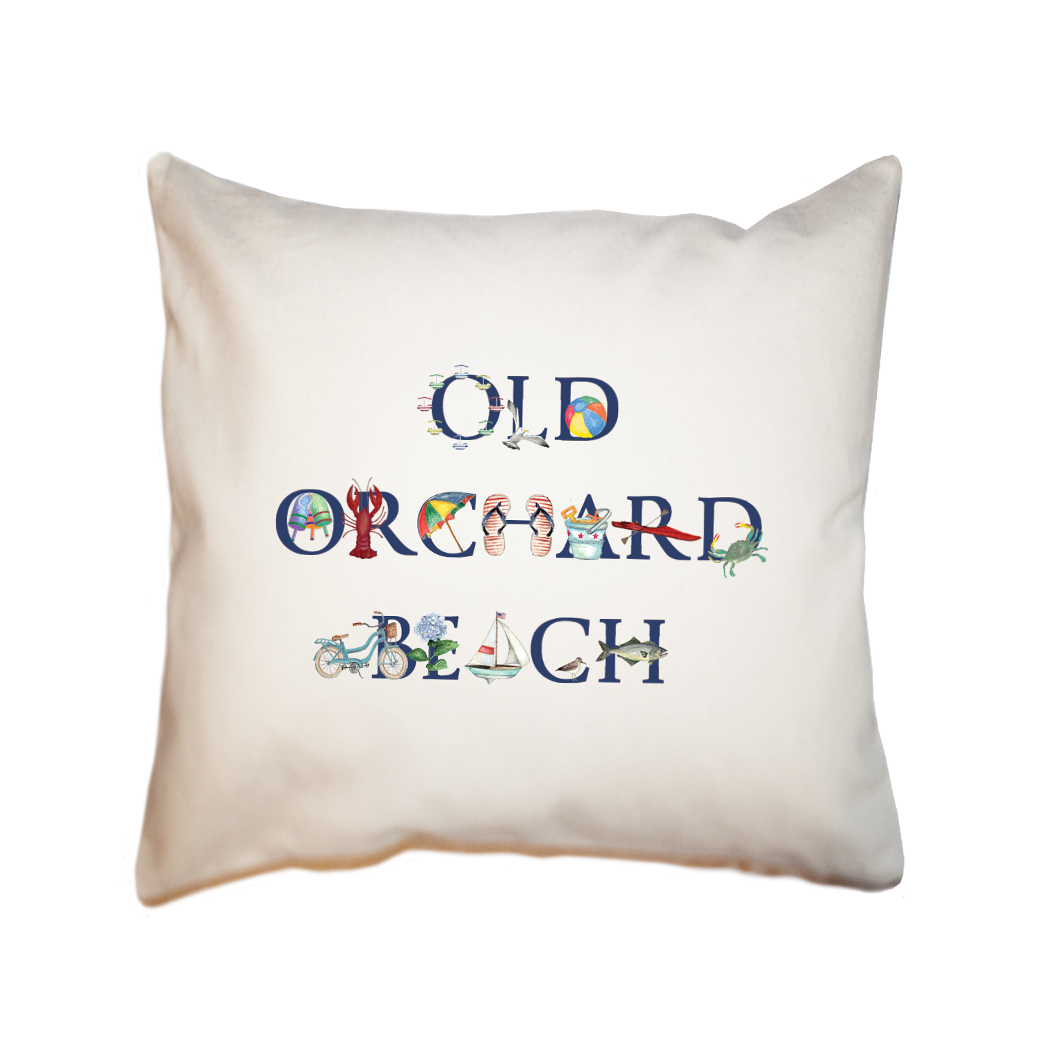 old orchard beach square pillow