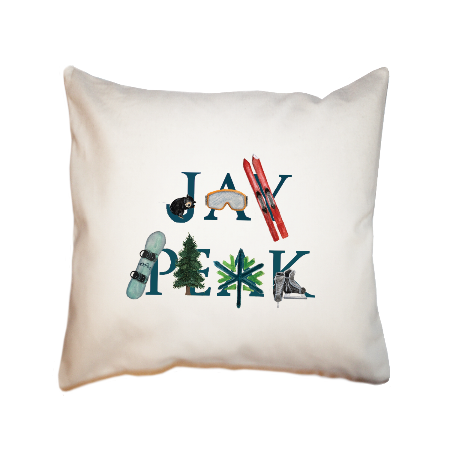 jay peak square pillow