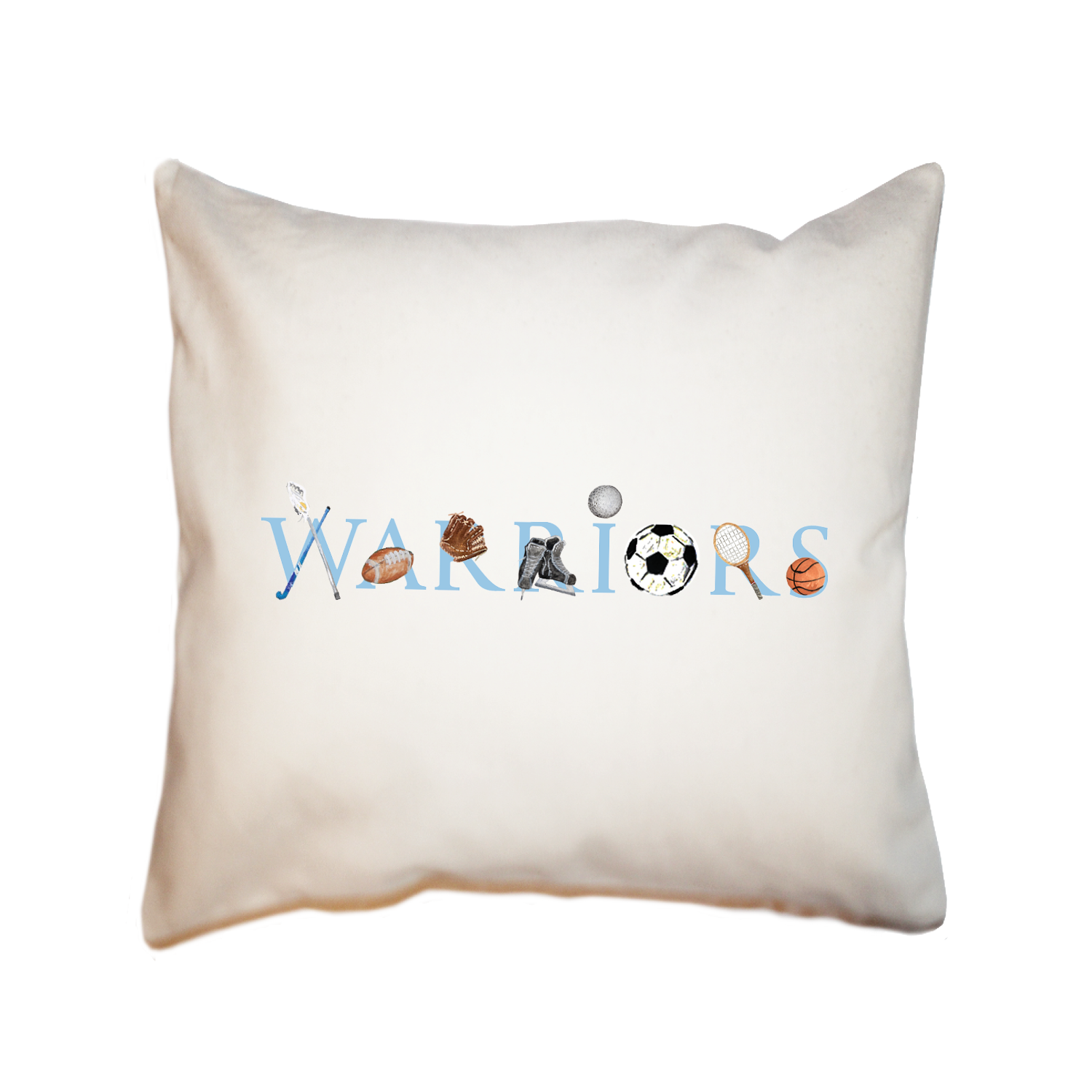warriors square pillow