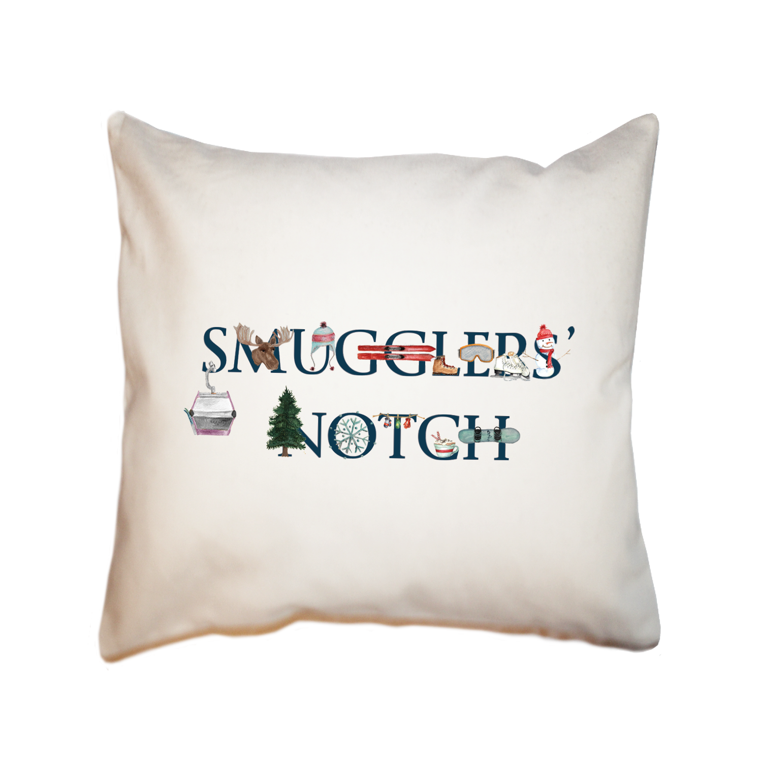 smugglers' notch square pillow