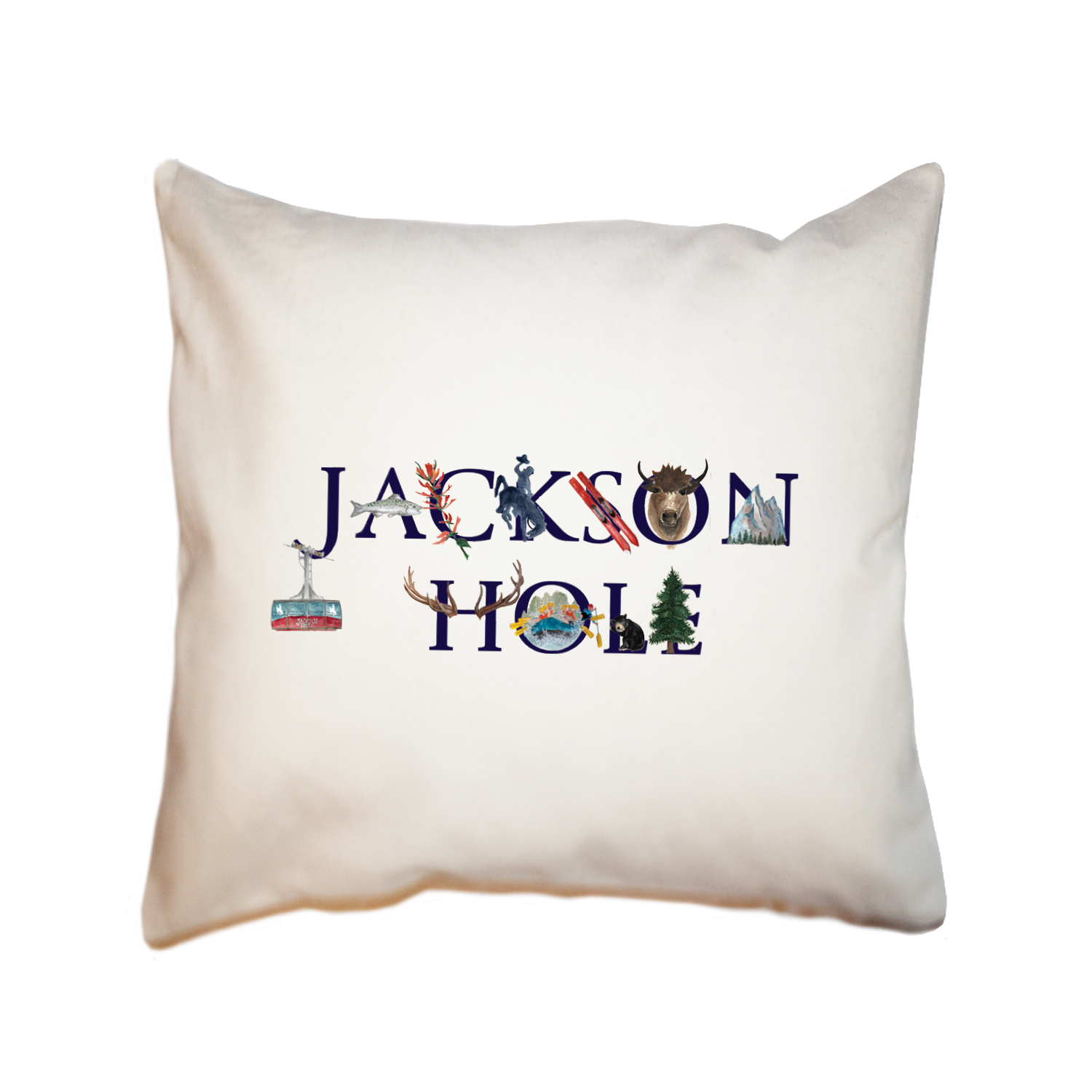 jackson hole square pillow