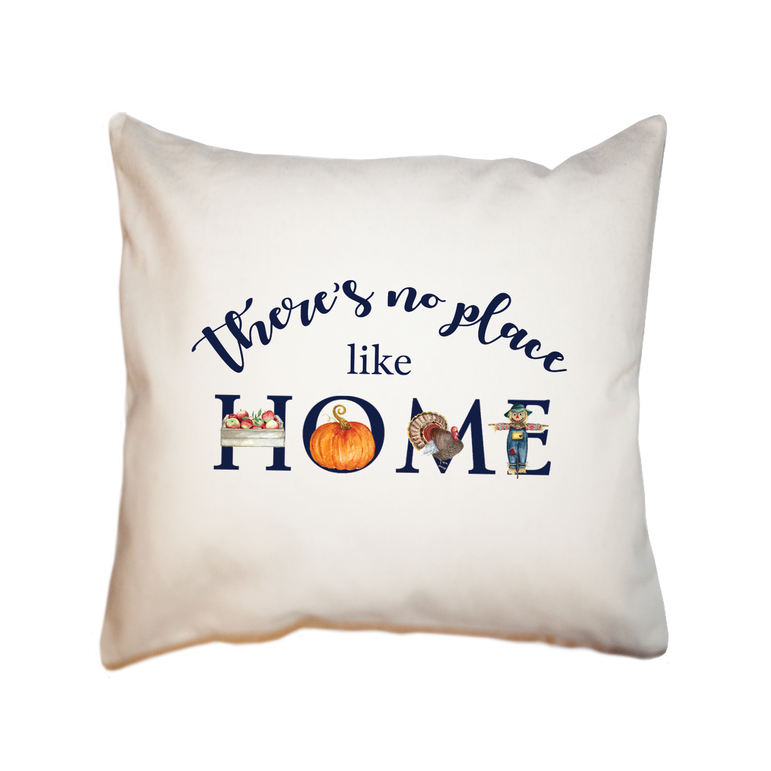 no place like home fall square pillow