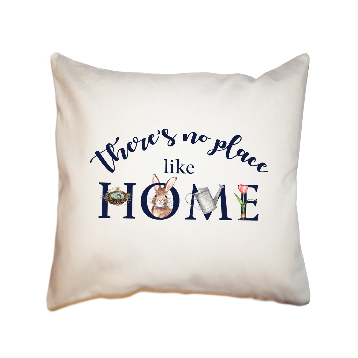 no place like home spring square pillow
