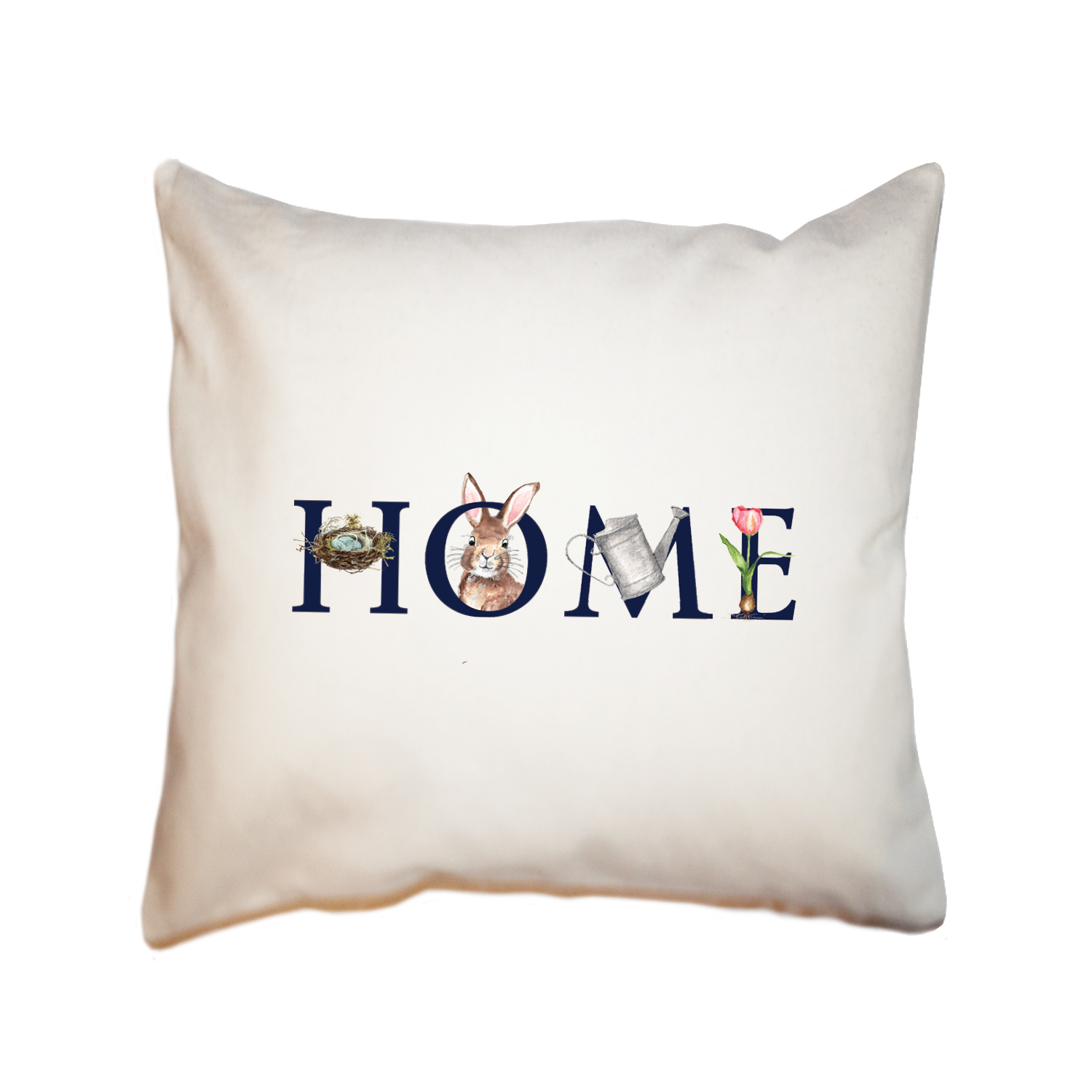 home spring square pillow