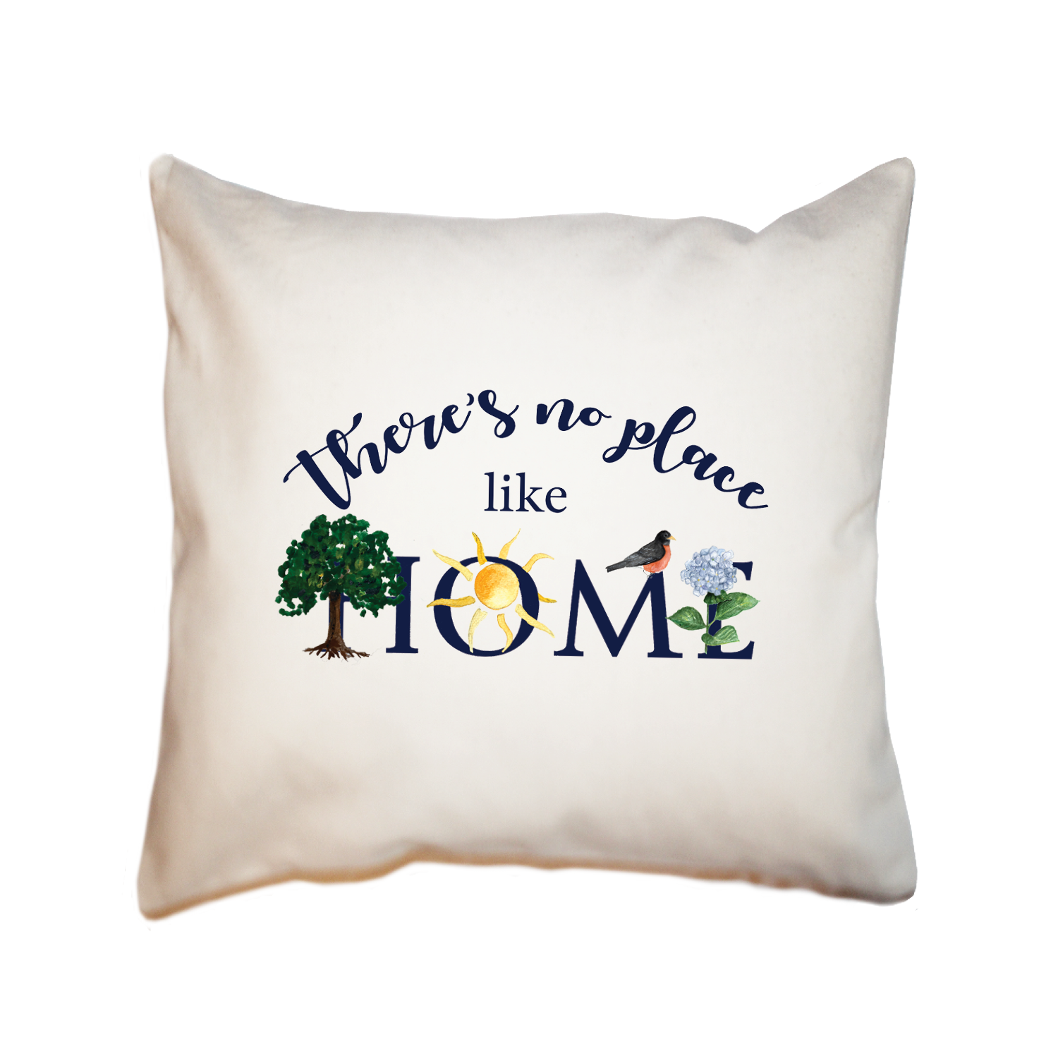 no place like home summer square pillow