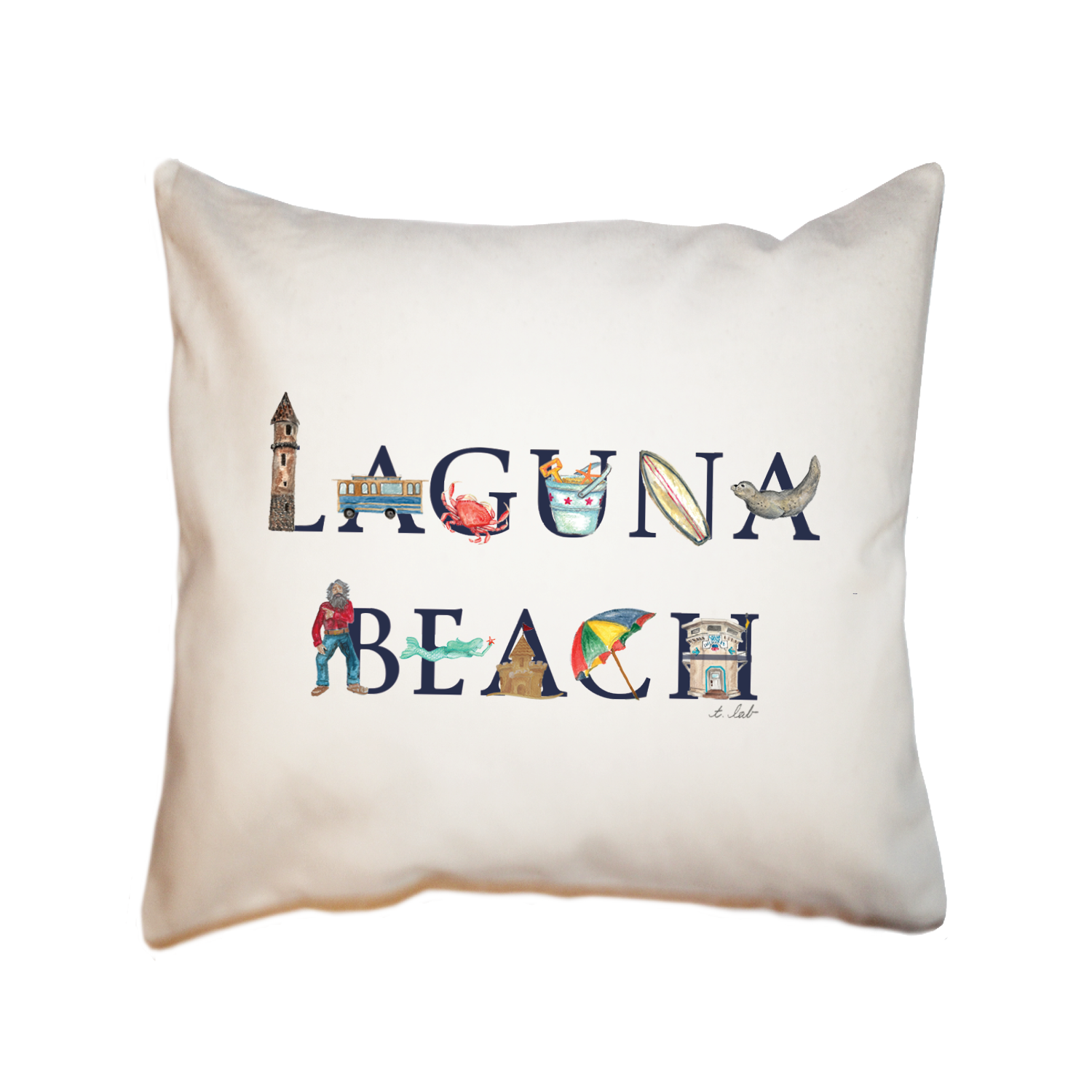 laguna beach square pillow