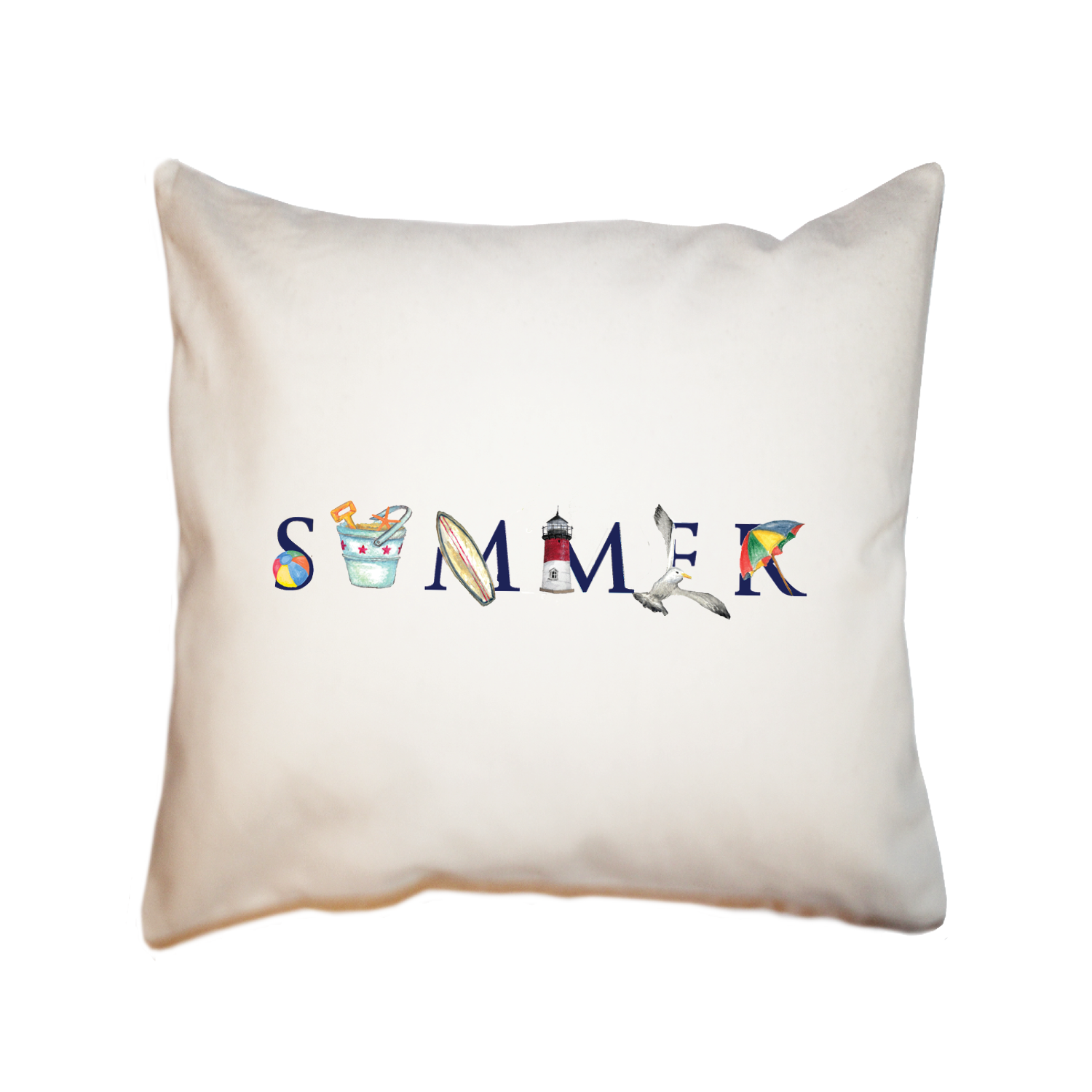 summer (new england version) square pillow