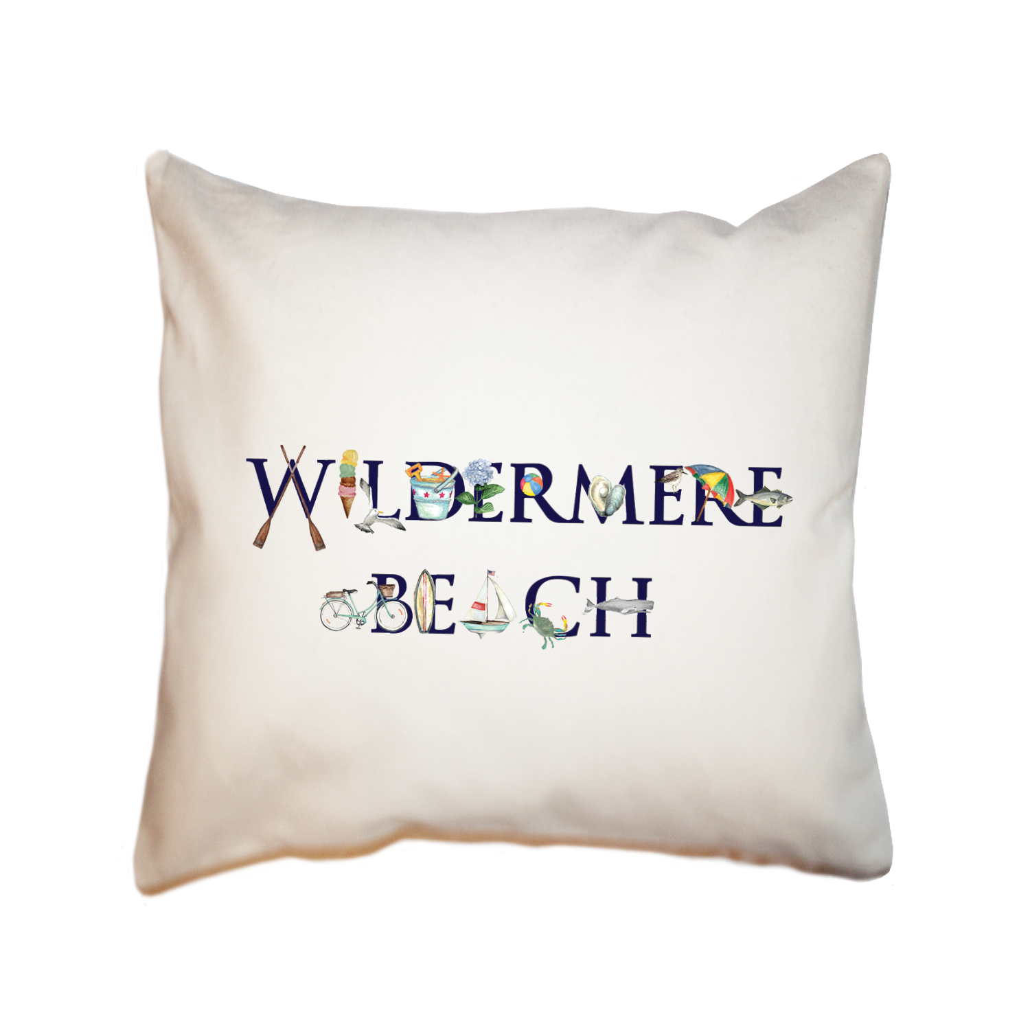 wildermere beach square pillow