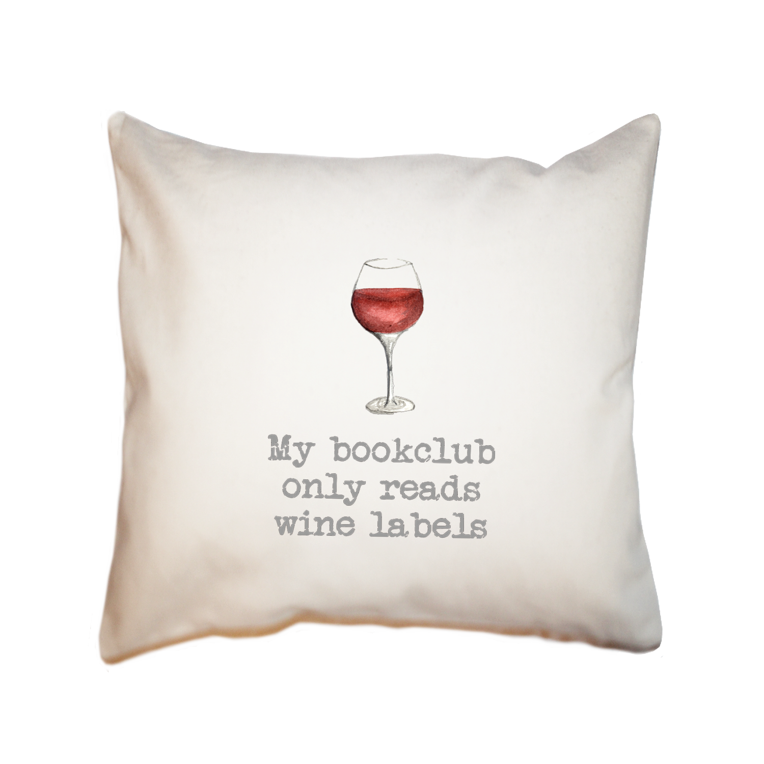 book club red square pillow