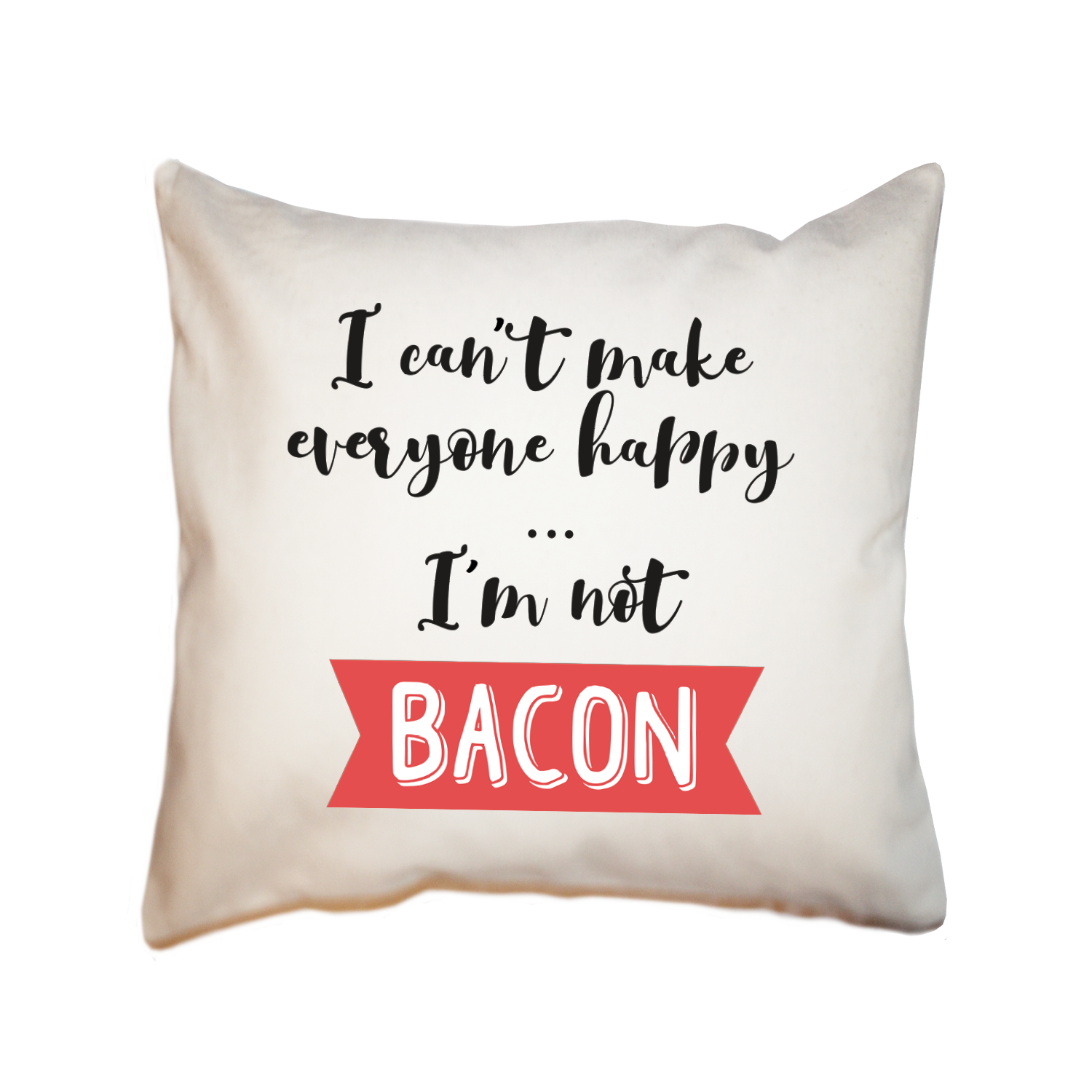 bacon square pillow