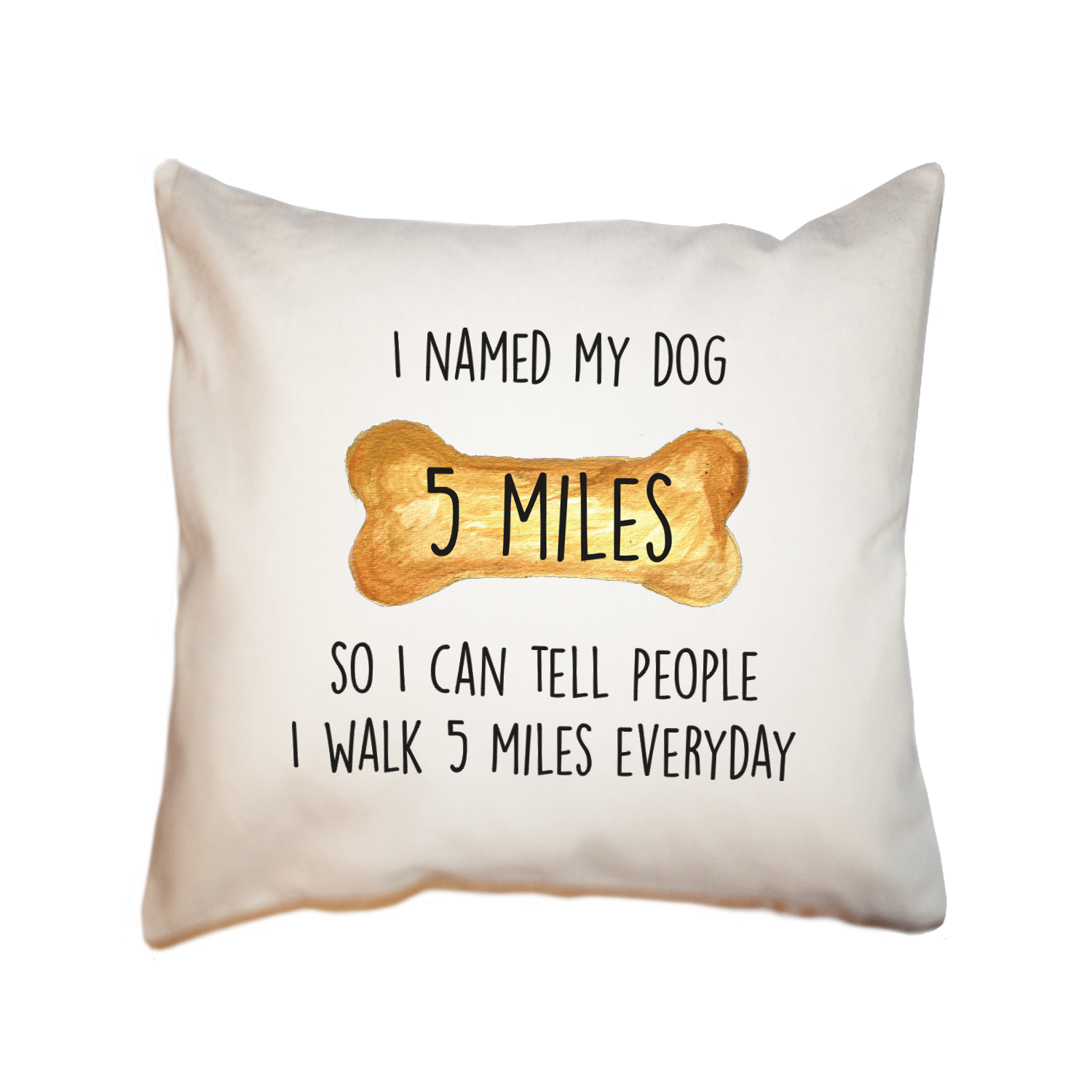 5 miles square pillow