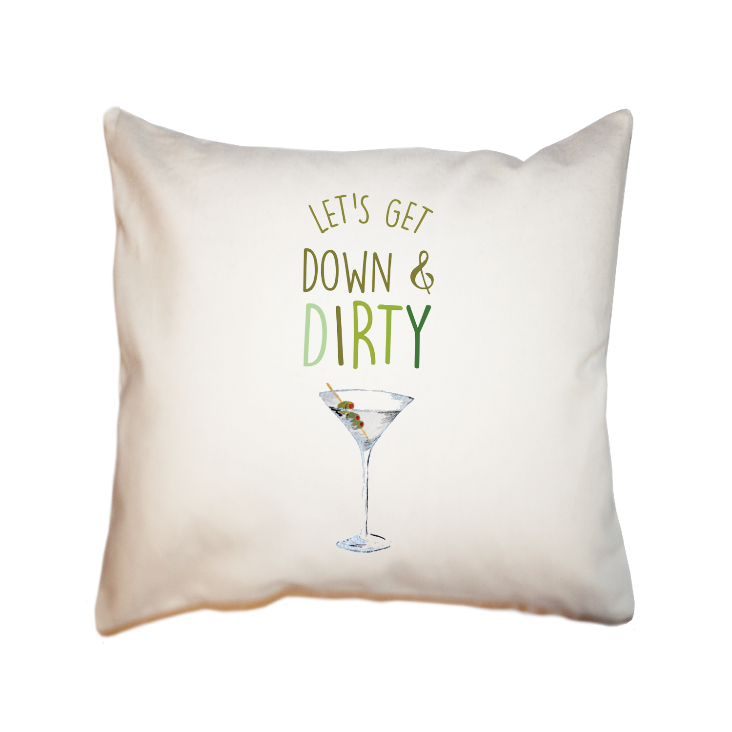 down and dirty square pillow