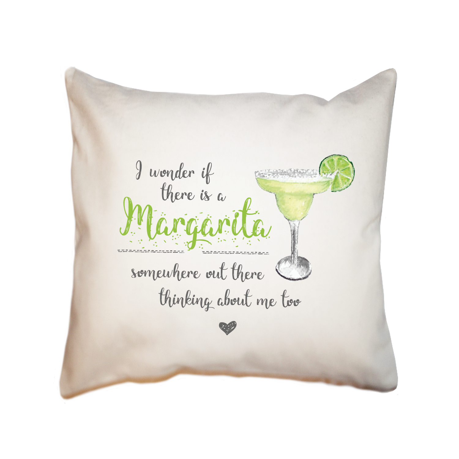 margarita thinking about me too square pillow