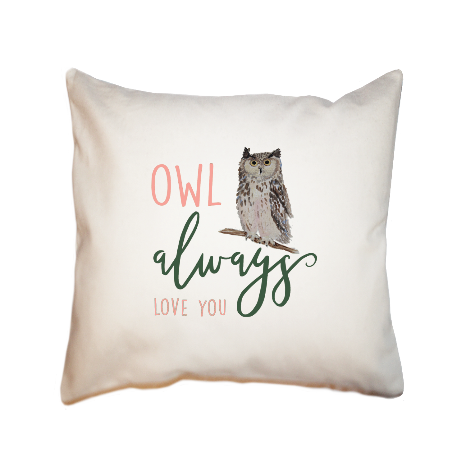 owl always love you square pillow
