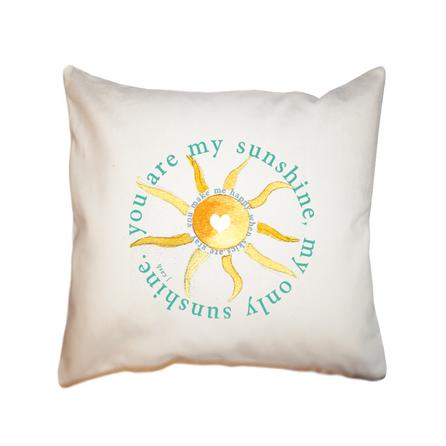 you are my sunshine square pillow