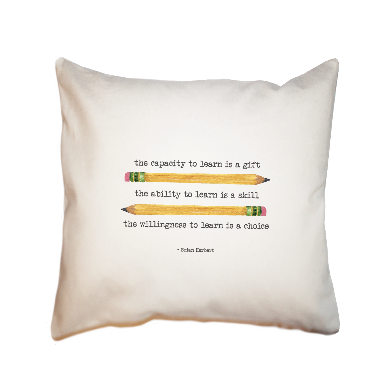 learning is a gift square pillow