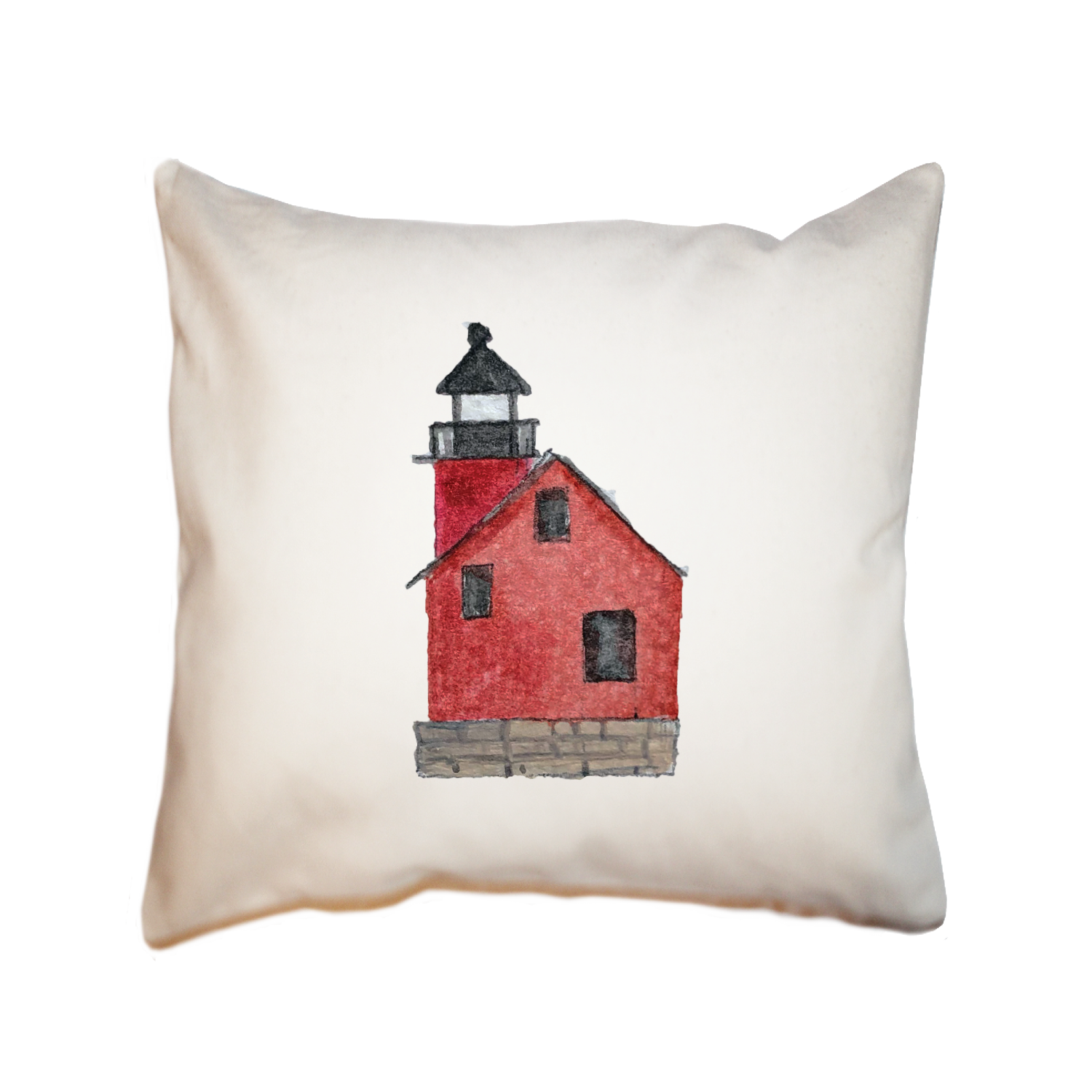 samoset lighthouse square pillow